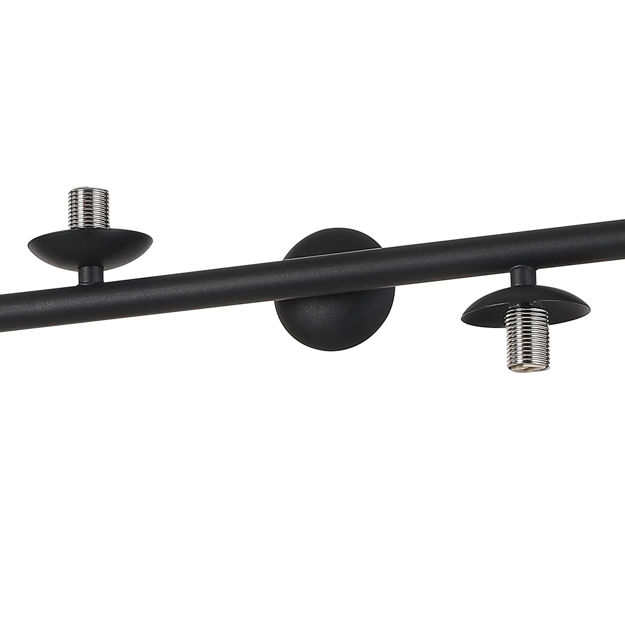 Deacon Semi-Flush 3 Arm Ceiling Light - (Frame Only) 12 Light - Satin Black