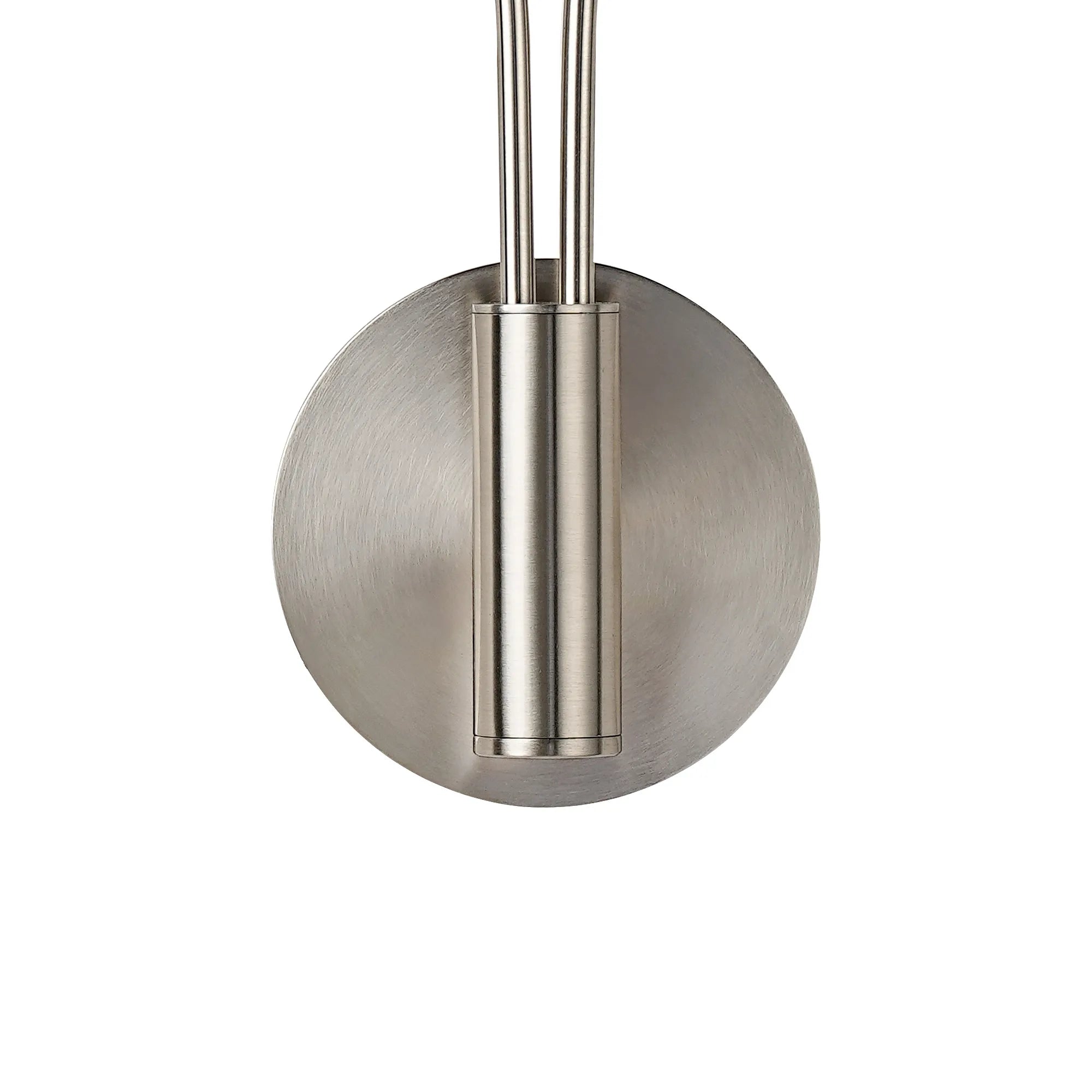 Deacon Curved Arm Wall Lamp (Frame Only) 2 Light - Satin Nickel