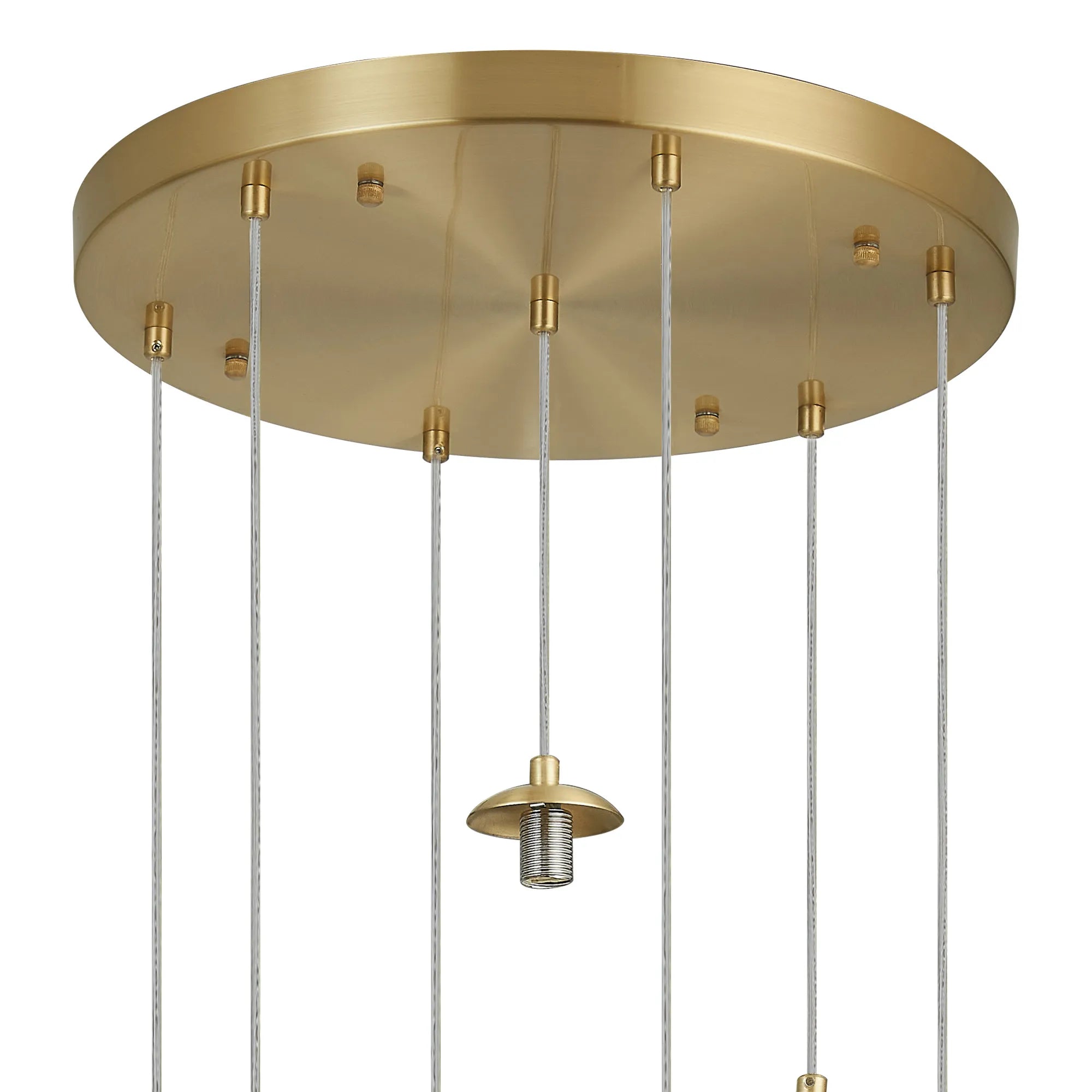 Deacon 40cm Round Pendant (Frame Only) 7 Light - Satin Gold