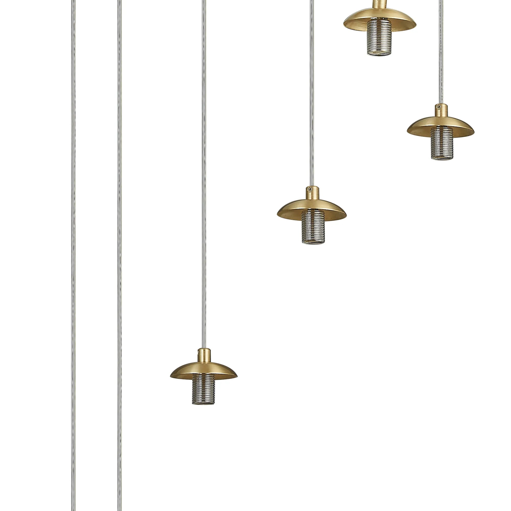 Deacon 40cm Round Pendant (Frame Only) 7 Light - Satin Gold