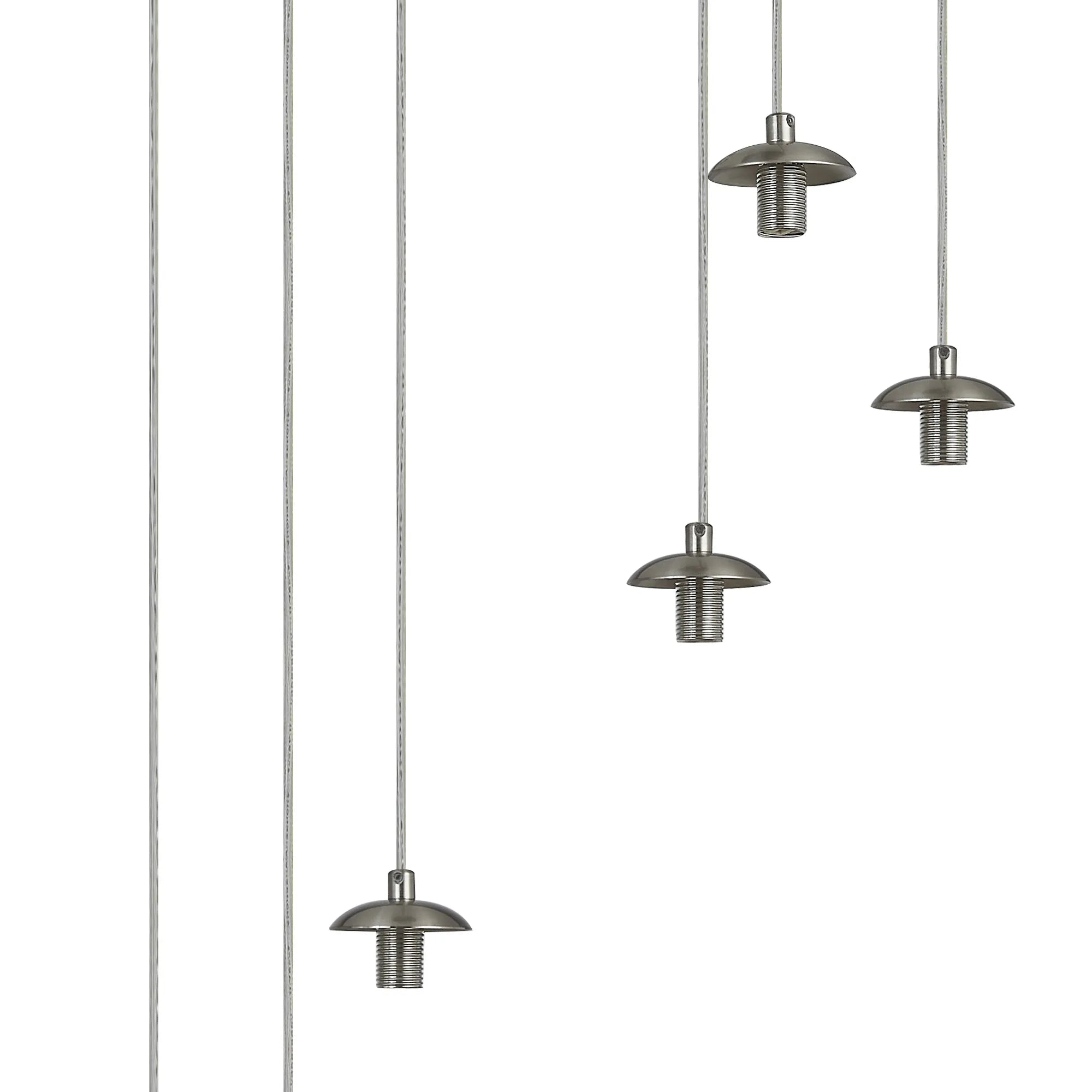 Deacon 40cm Round Pendant (Frame Only) 7 Light - Satin Nickel