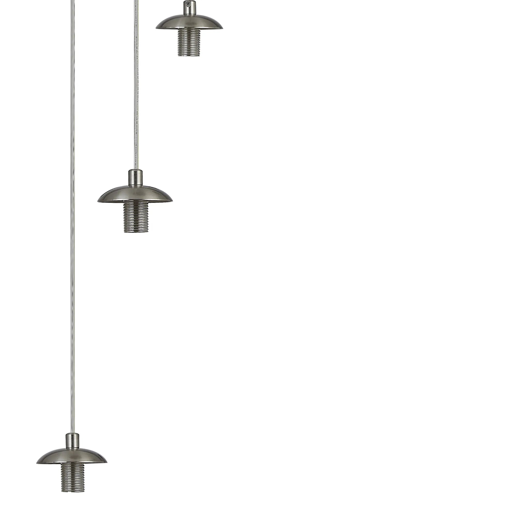 Deacon 40cm Round Pendant (Frame Only) 7 Light - Satin Nickel