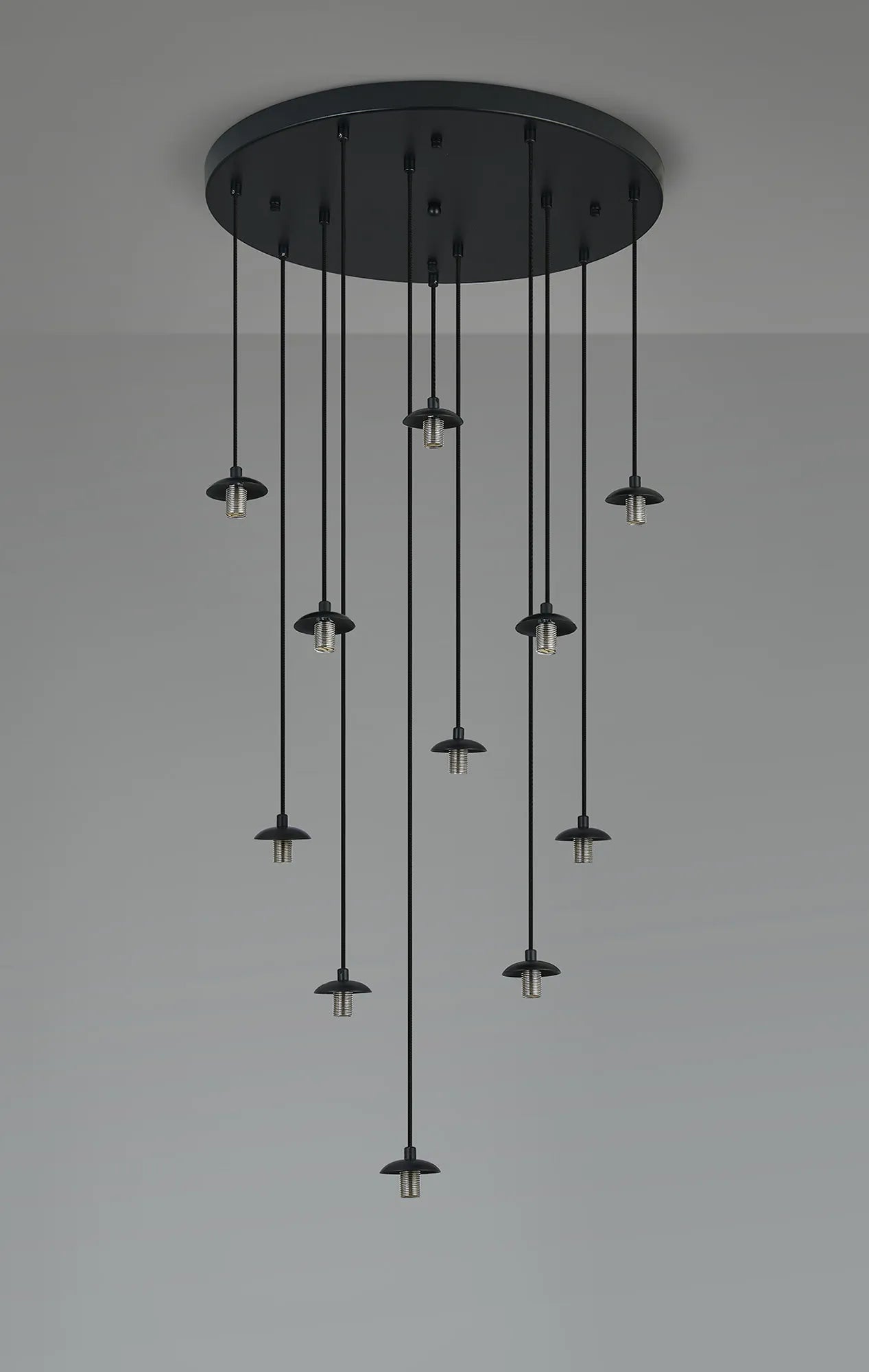 Deacon 50cm Round Pendant (Frame Only) 1 Single Light - Satin Black