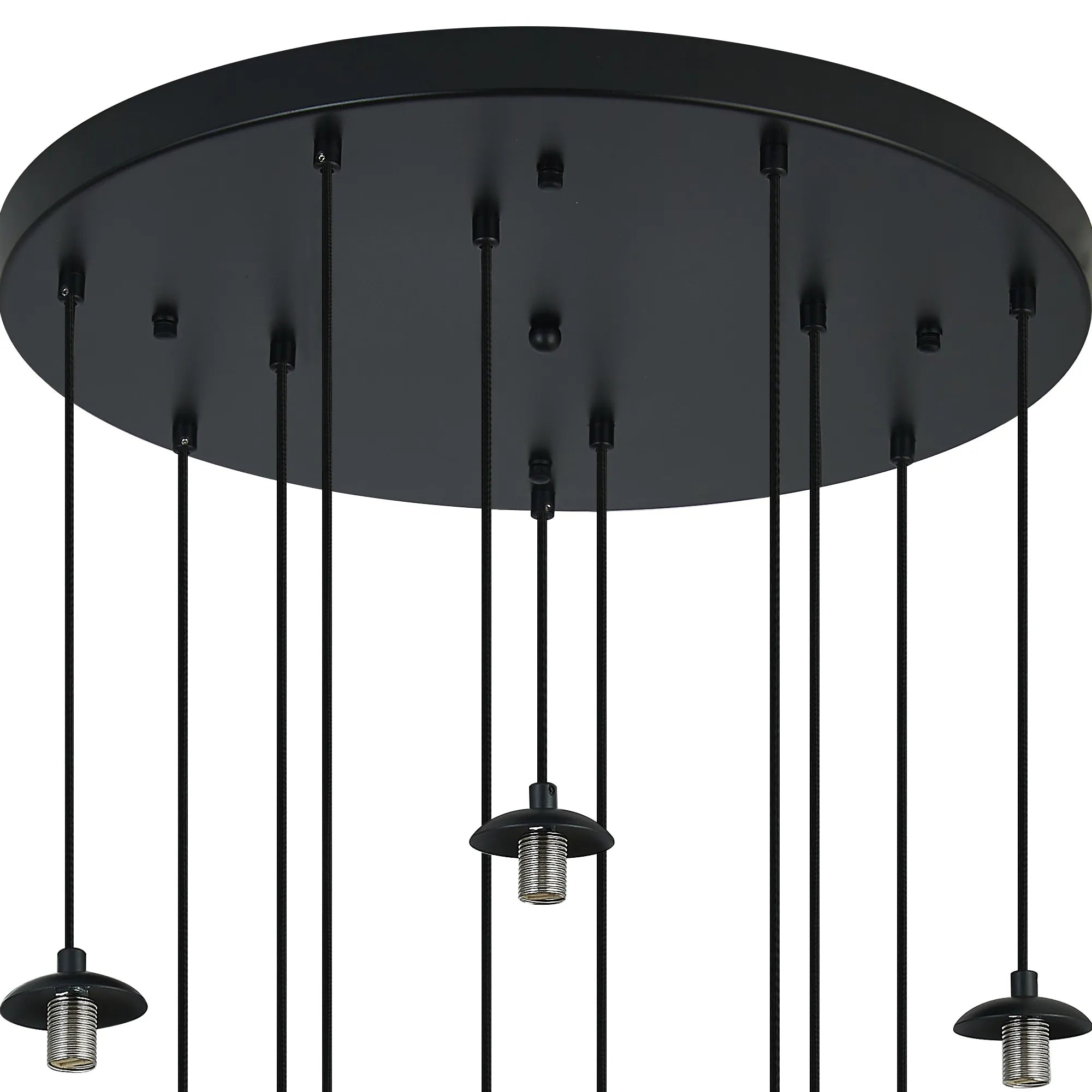 Deacon 50cm Round Pendant (Frame Only) 1 Single Light - Satin Black