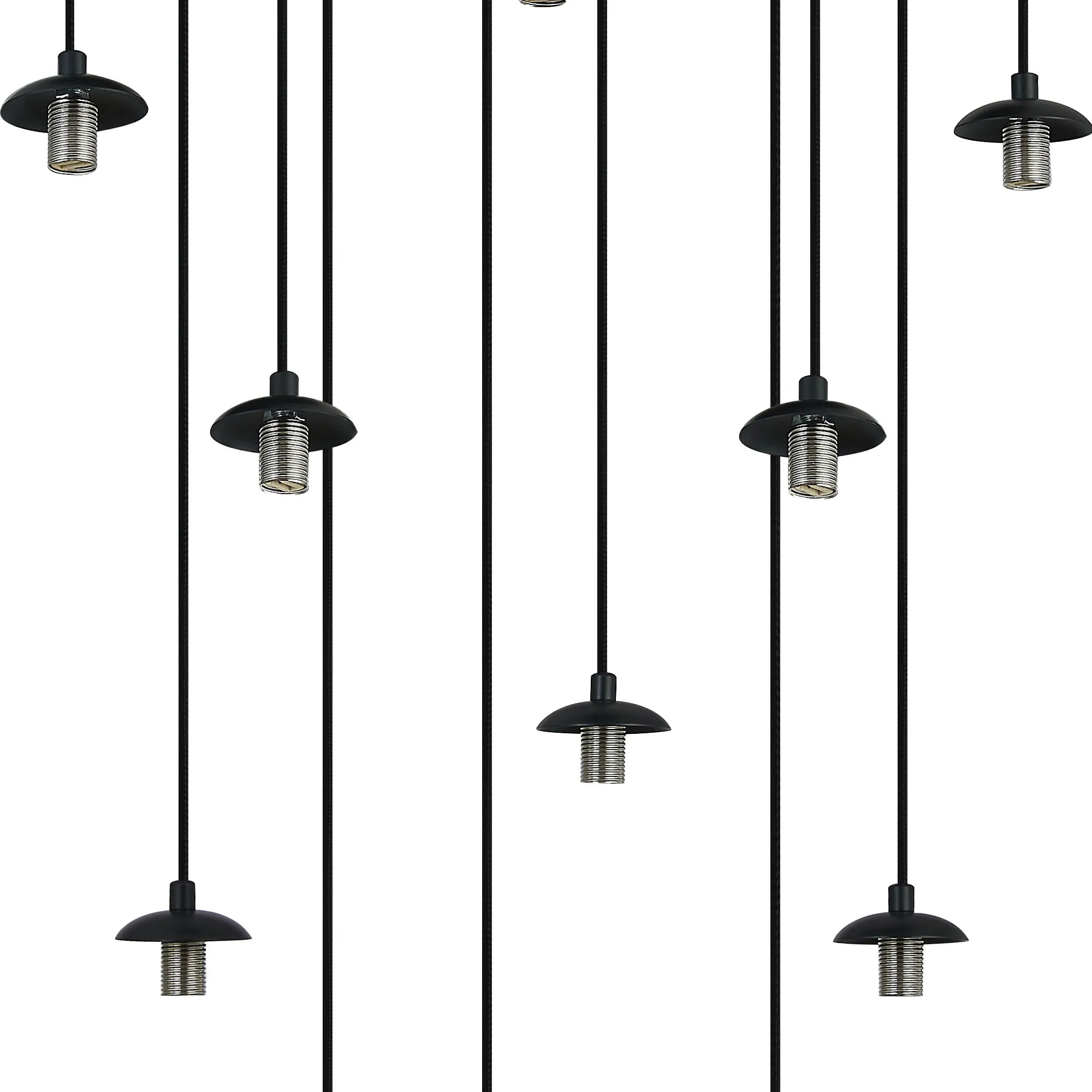 Deacon 50cm Round Pendant (Frame Only) 1 Single Light - Satin Black