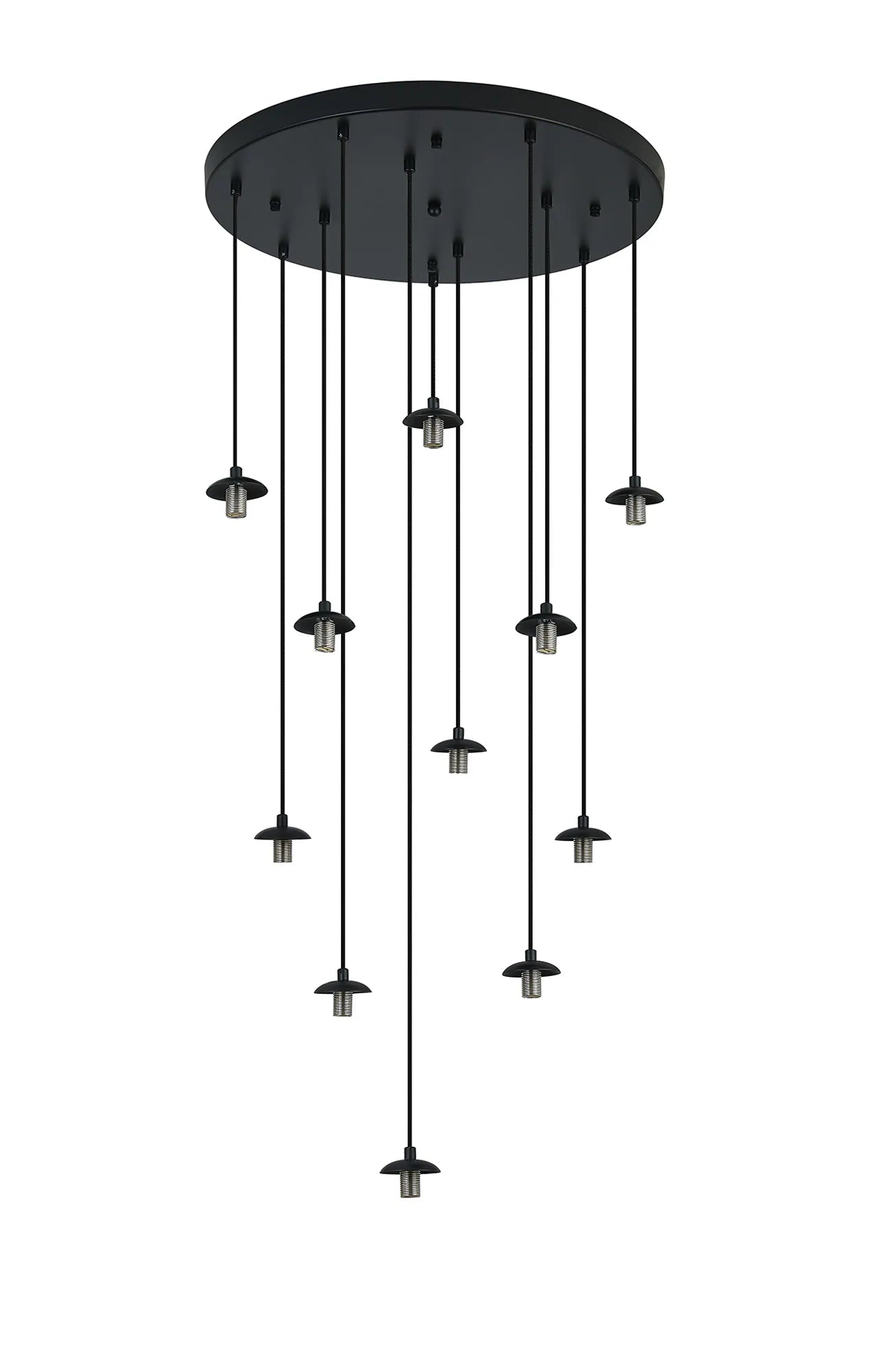 Deacon 50cm Round Pendant (Frame Only) 1 Single Light - Satin Black
