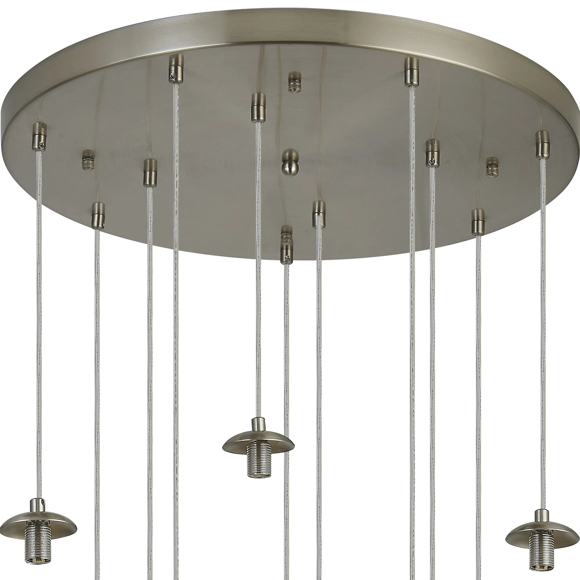 Deacon 50cm Round Pendant (Frame Only),1 Single Light - Satin Nickel