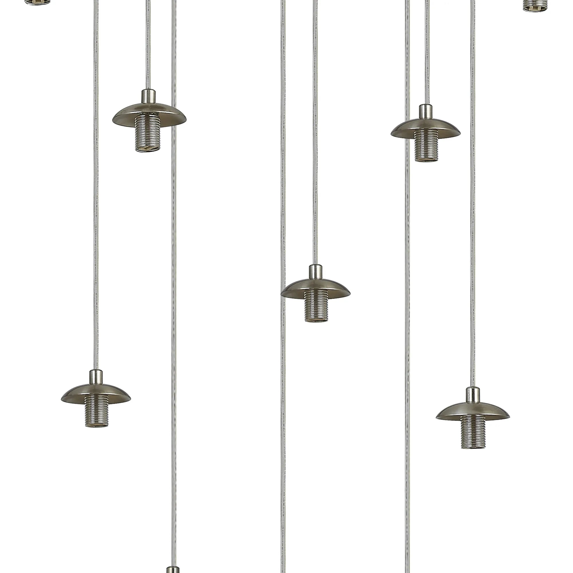 Deacon 50cm Round Pendant (Frame Only),1 Single Light - Satin Nickel