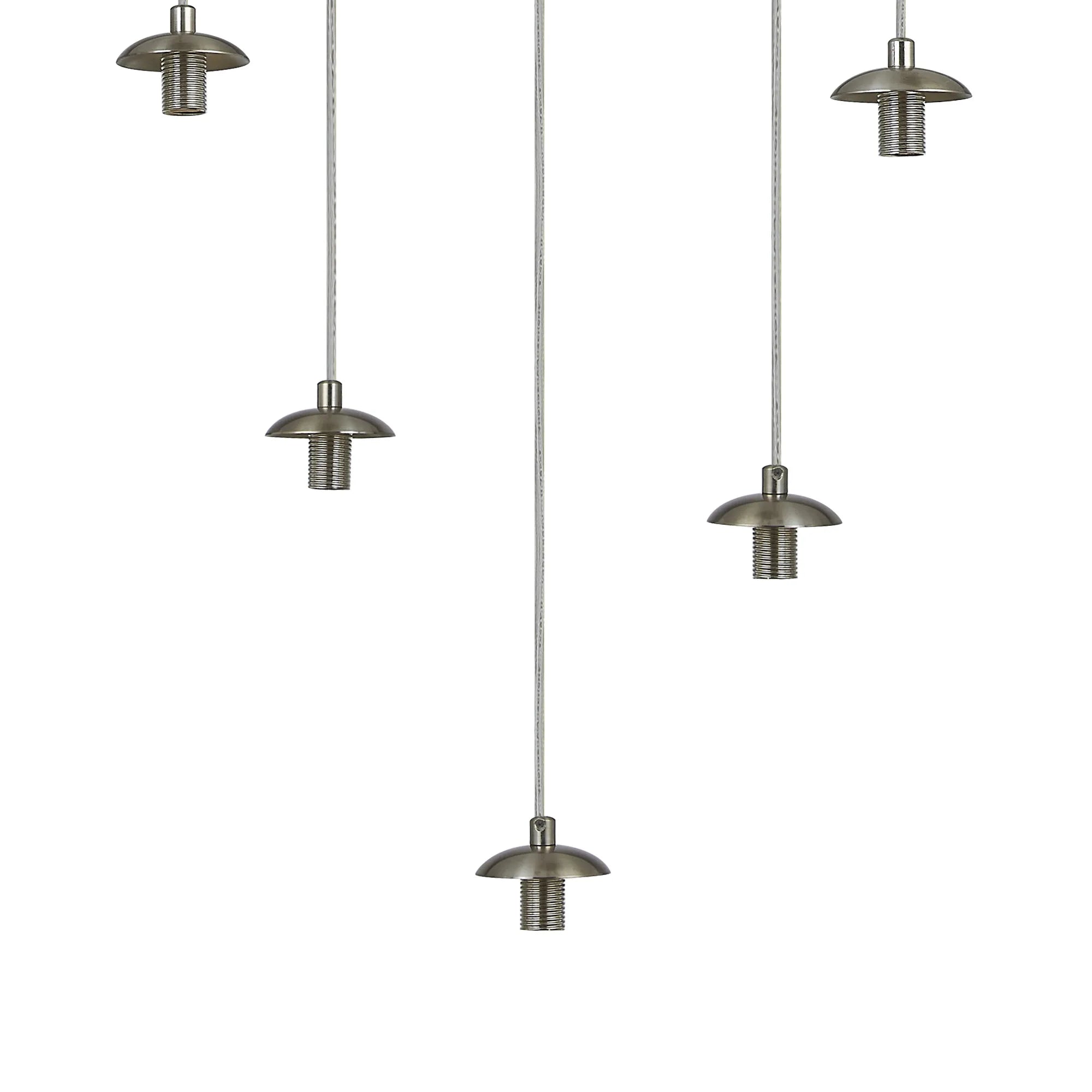 Deacon 50cm Round Pendant (Frame Only),1 Single Light - Satin Nickel