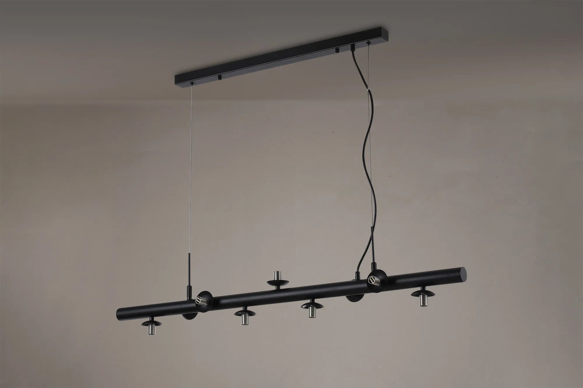 Deacon Linear Pendant (Frame Only) 9 Light - Satin Black