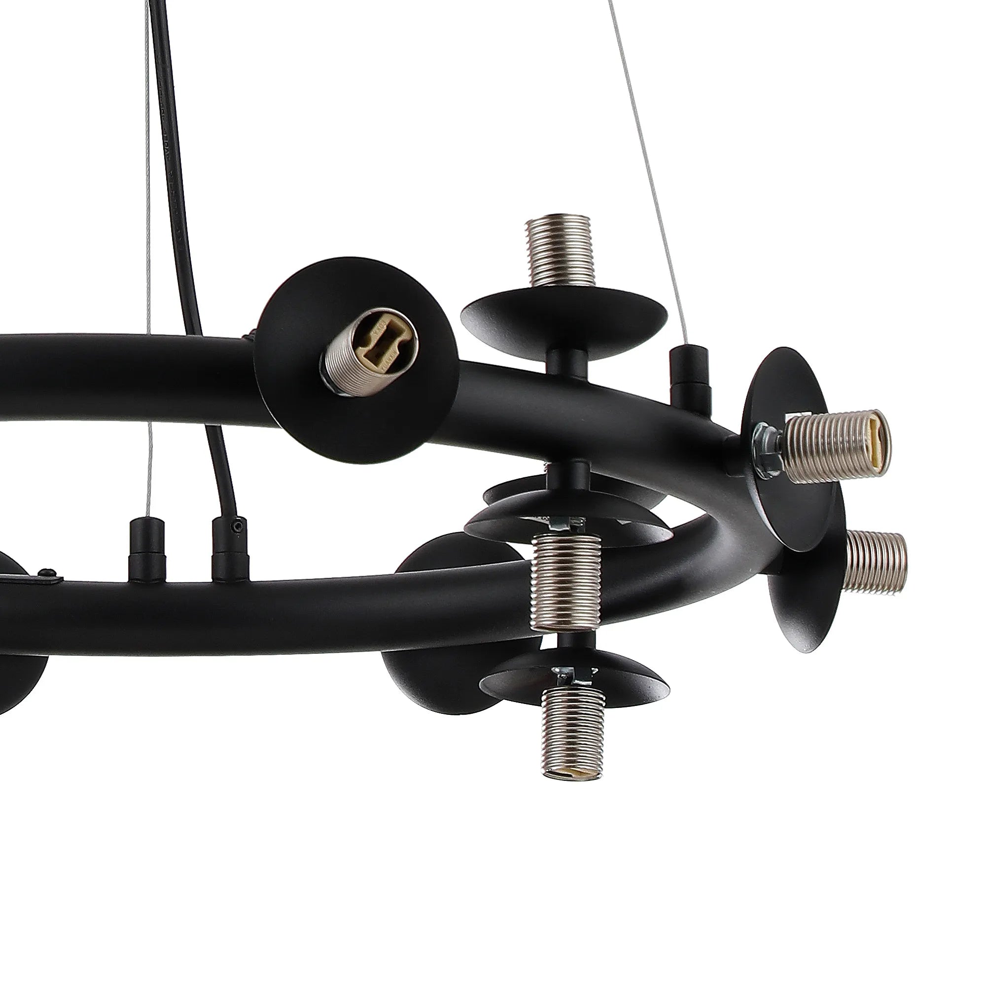 Deacon Circular Pendant (Frame Only) 16 Light - Satin Black