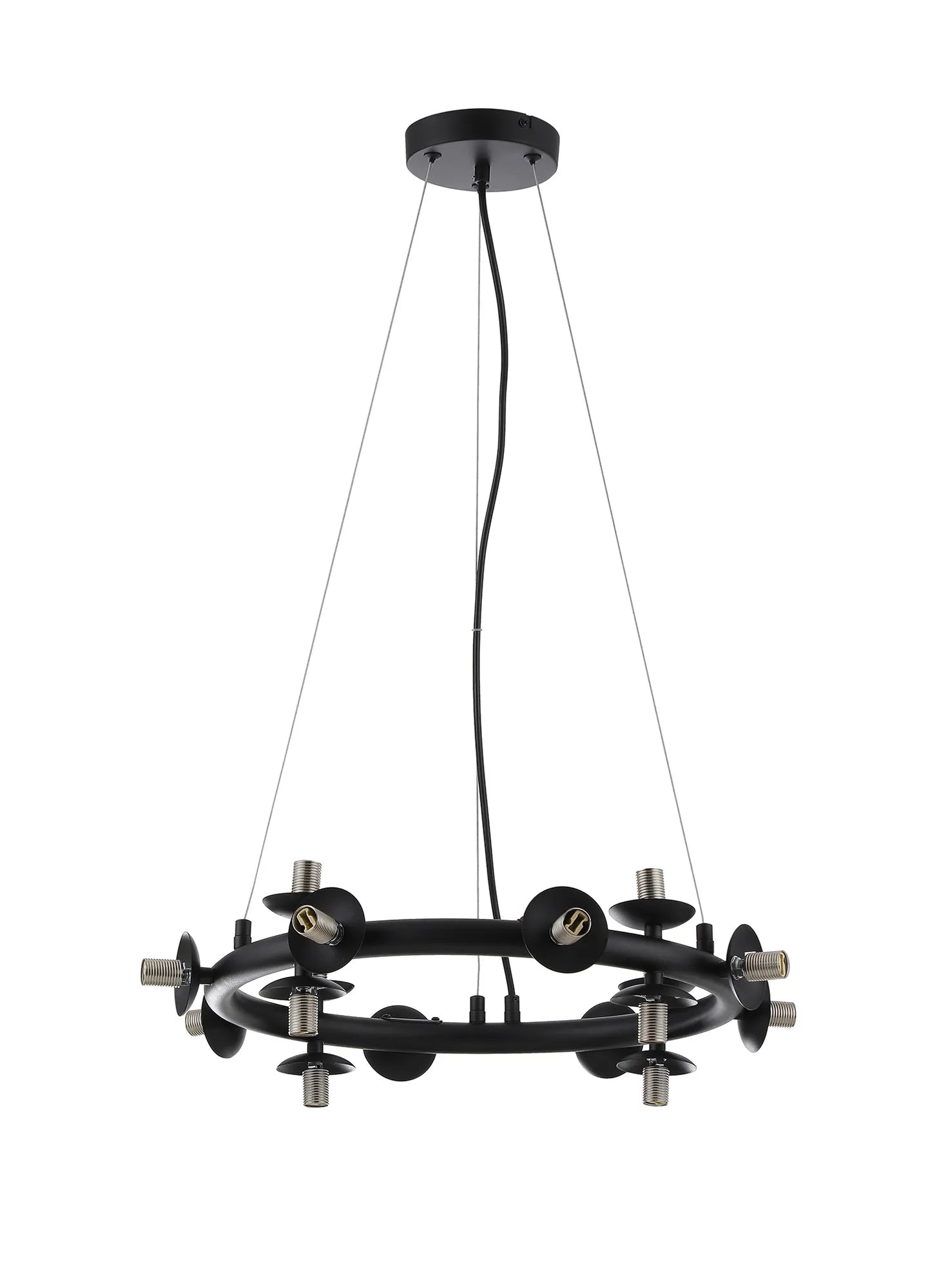Deacon Circular Pendant (Frame Only) 16 Light - Satin Black