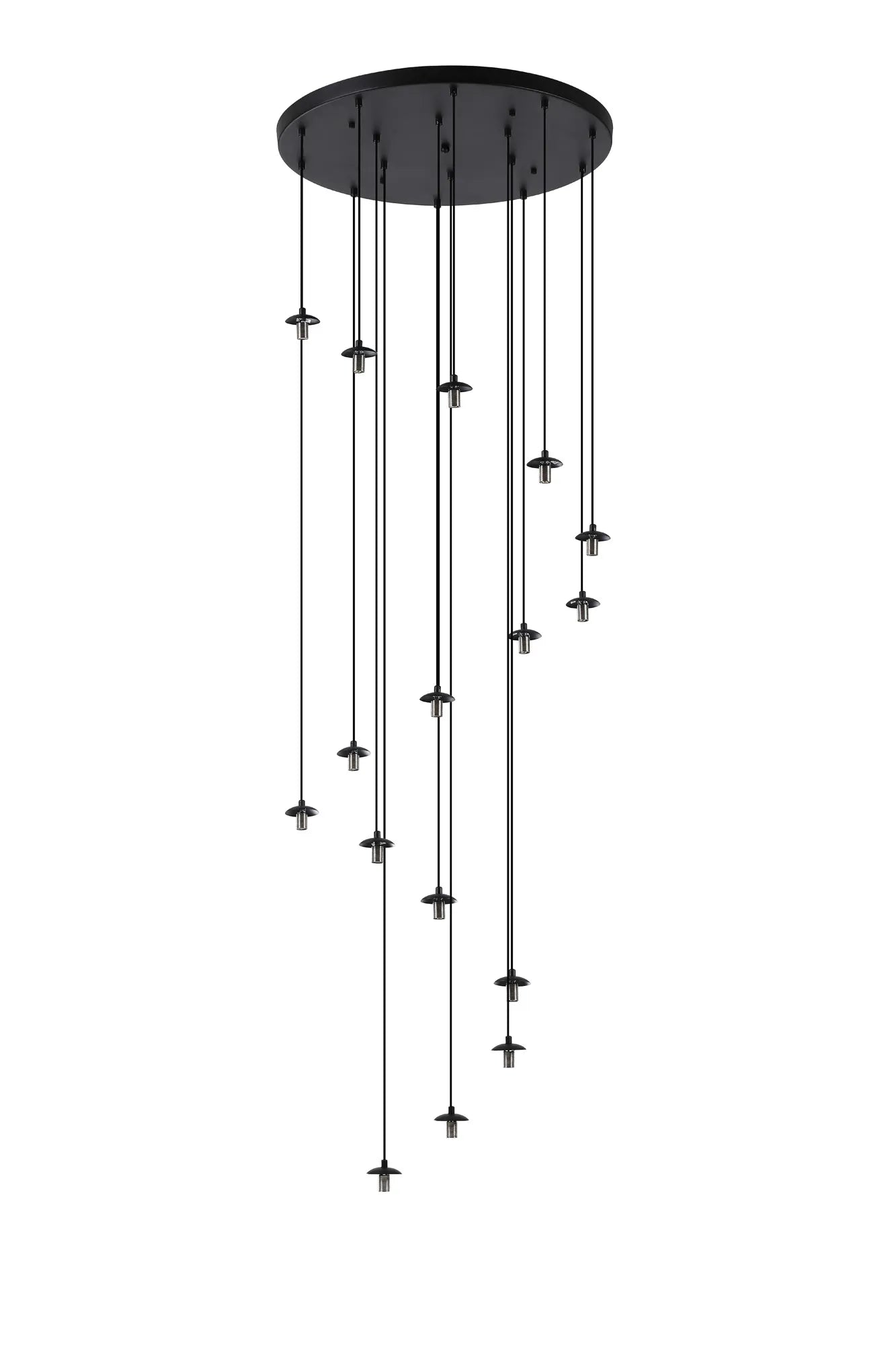 Deacon Pendant (Frame Only) 16 Light - Satin Black