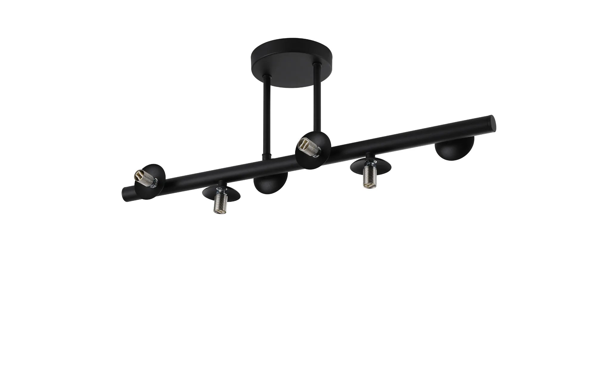 Deacon Semi-Flush Ceiling Light - (Frame Only) 6 Light - Satin Black
