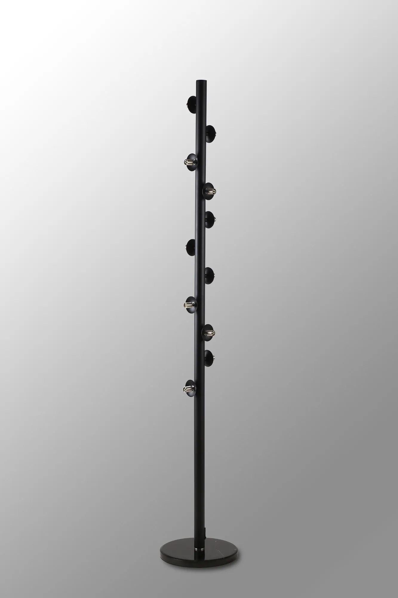 Deacon Floor Lamp Without Shade 1 Single Light - Satin Black