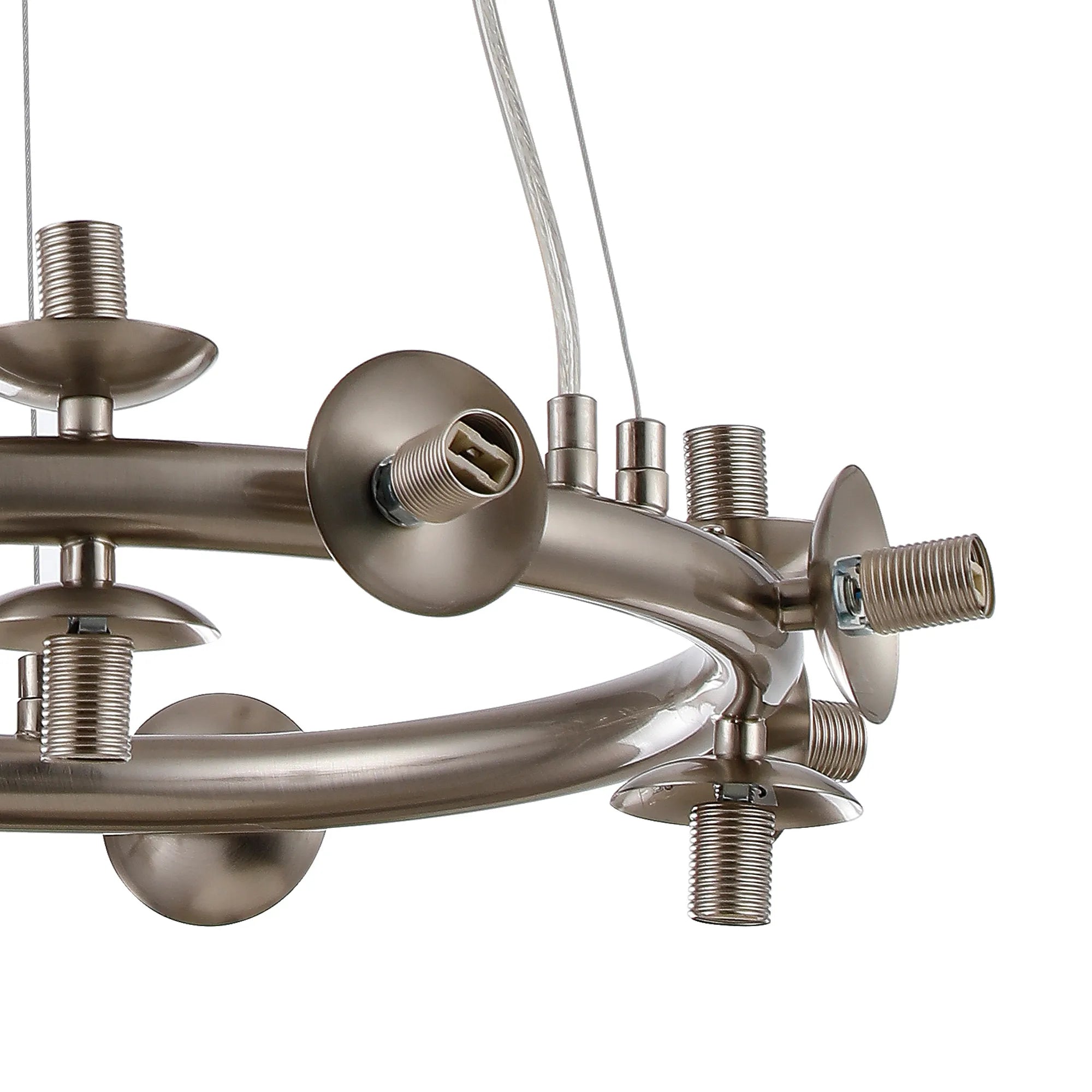 Deacon Circular Pendant (Frame Only) 16 Light - Satin Nickel