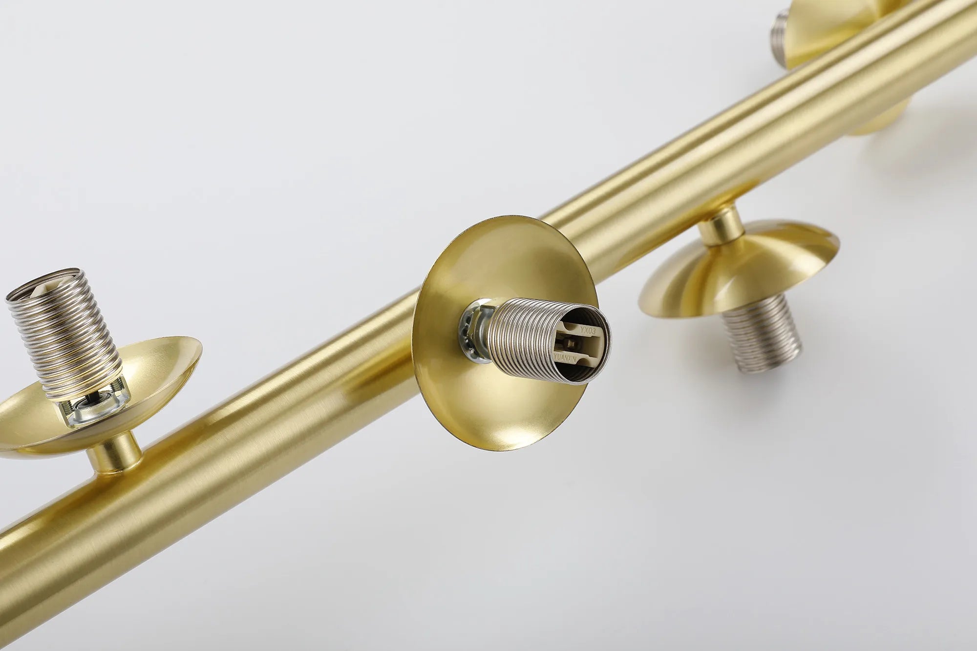 Deacon Semi-Flush Ceiling Light - (Frame Only) 6 Light - Satin Gold