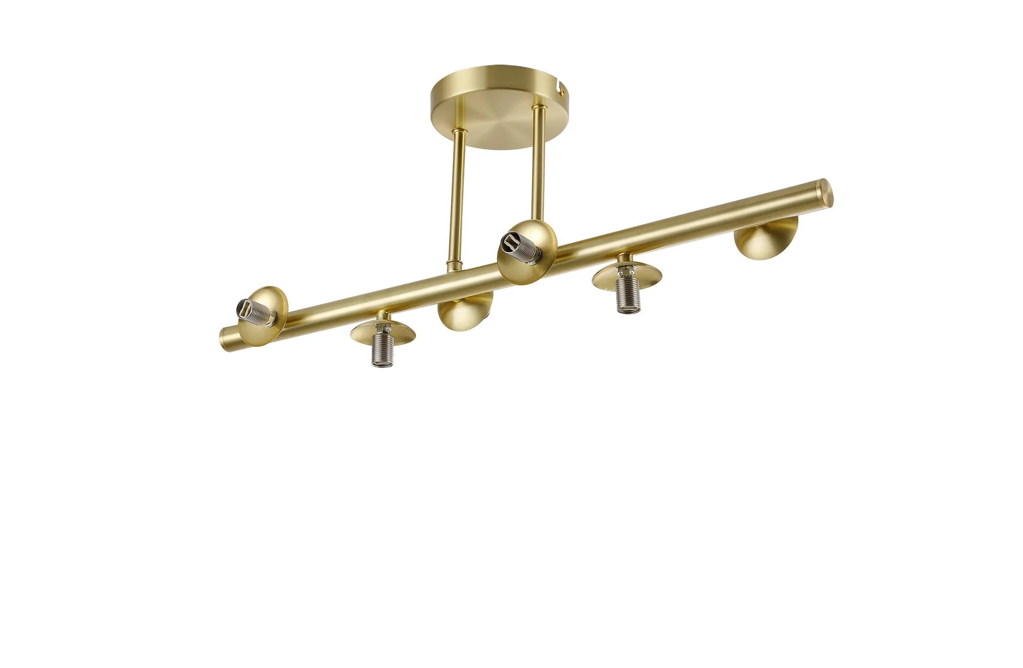 Deacon Semi-Flush Ceiling Light - (Frame Only) 6 Light - Satin Gold