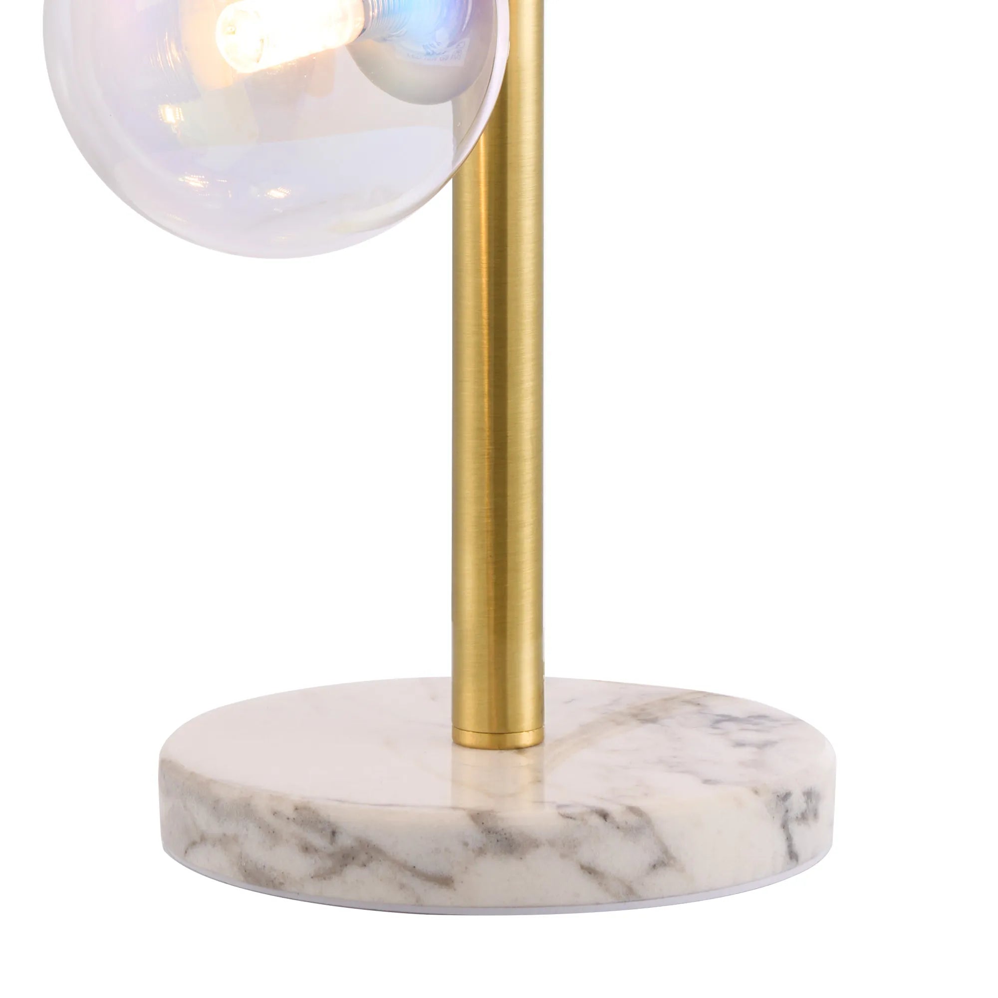 Deacon Table Lamp 4 Light - Satin Gold Iridescent Plated Glass