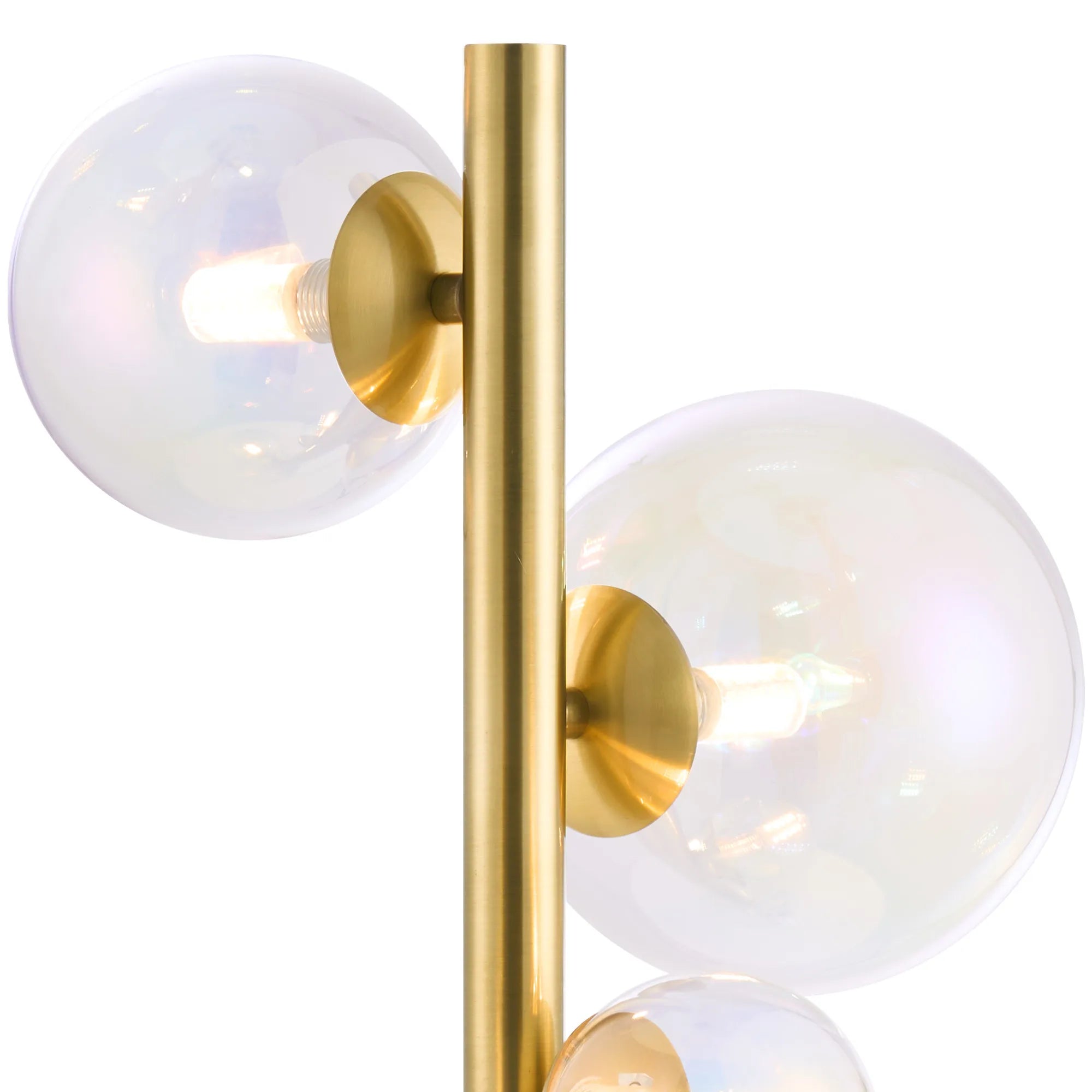 Deacon Table Lamp 4 Light - Satin Gold Iridescent Plated Glass