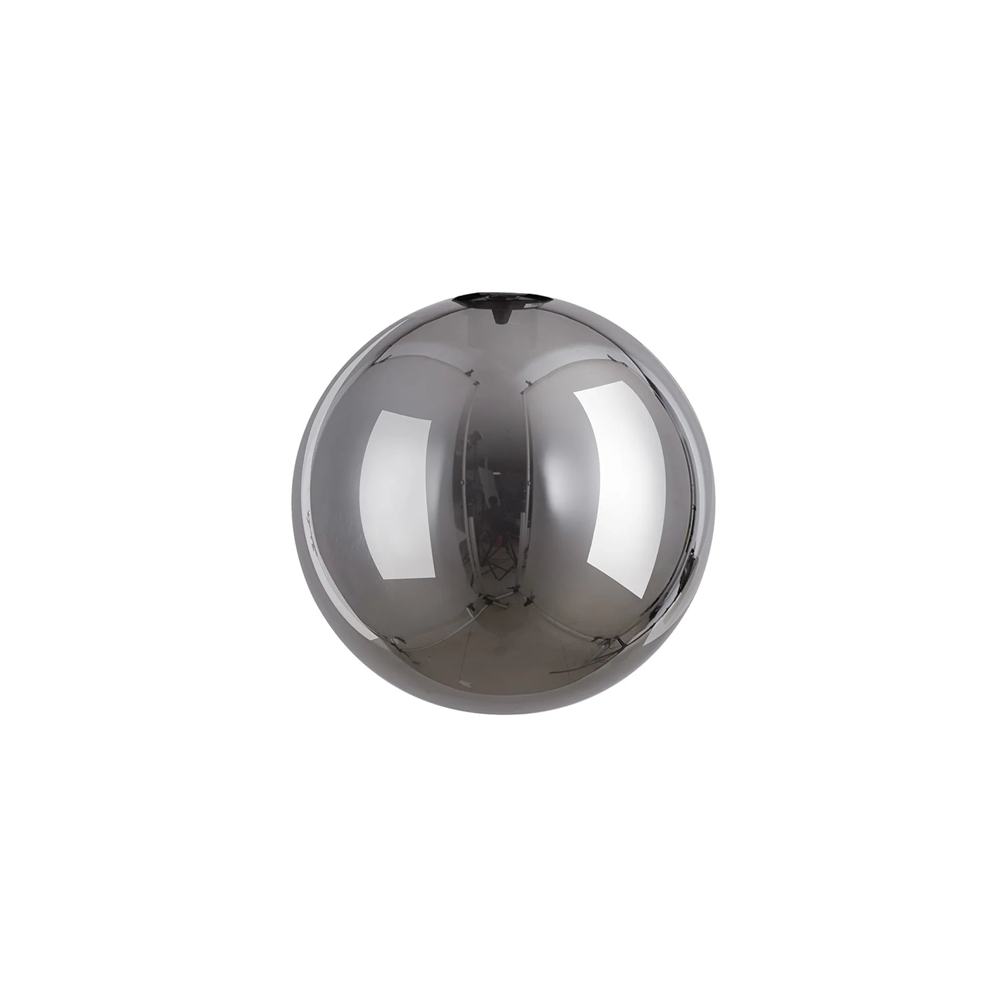 Deacon 10cm Round Chrome Plated Glass