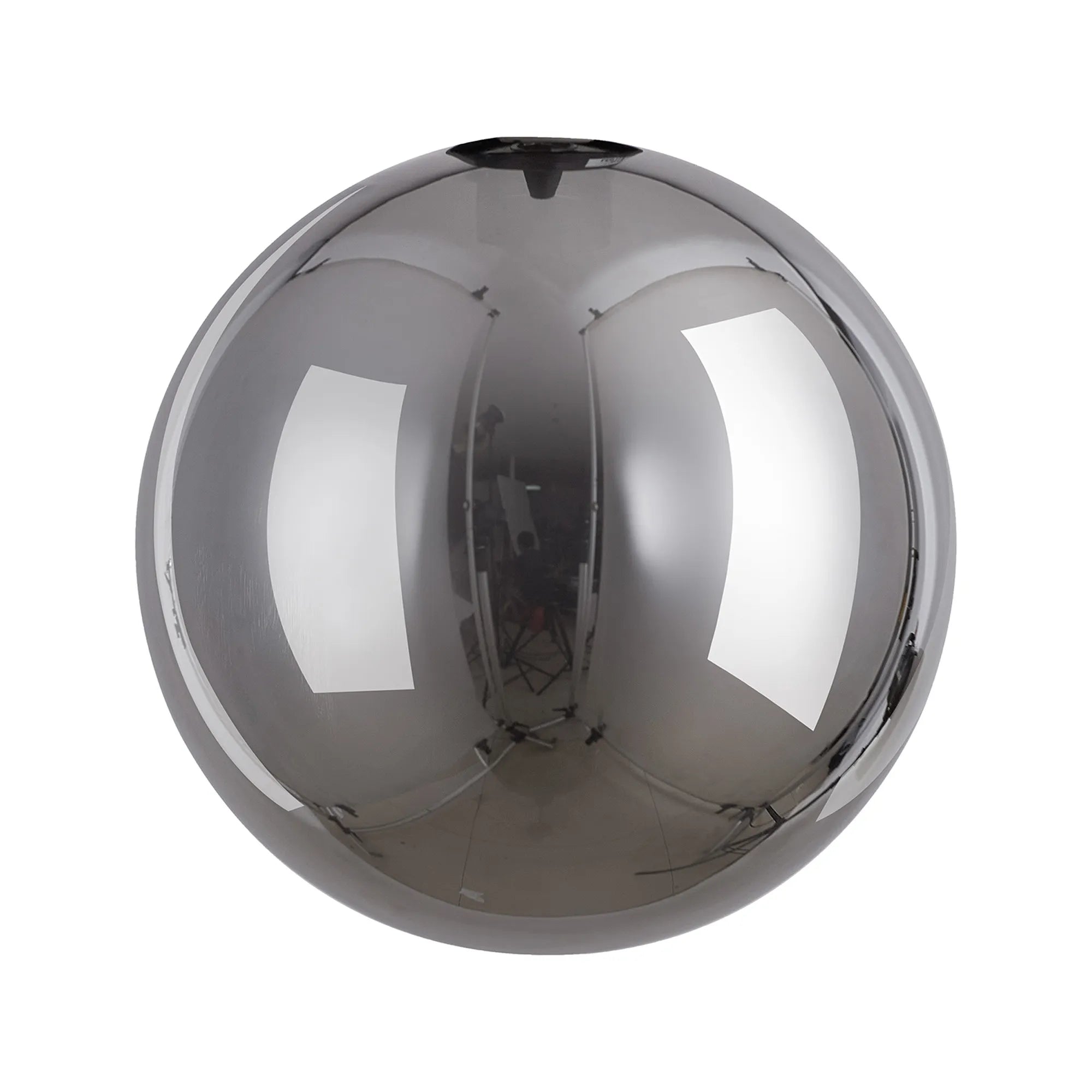 Deacon 18cm Round Chrome Plated Glass