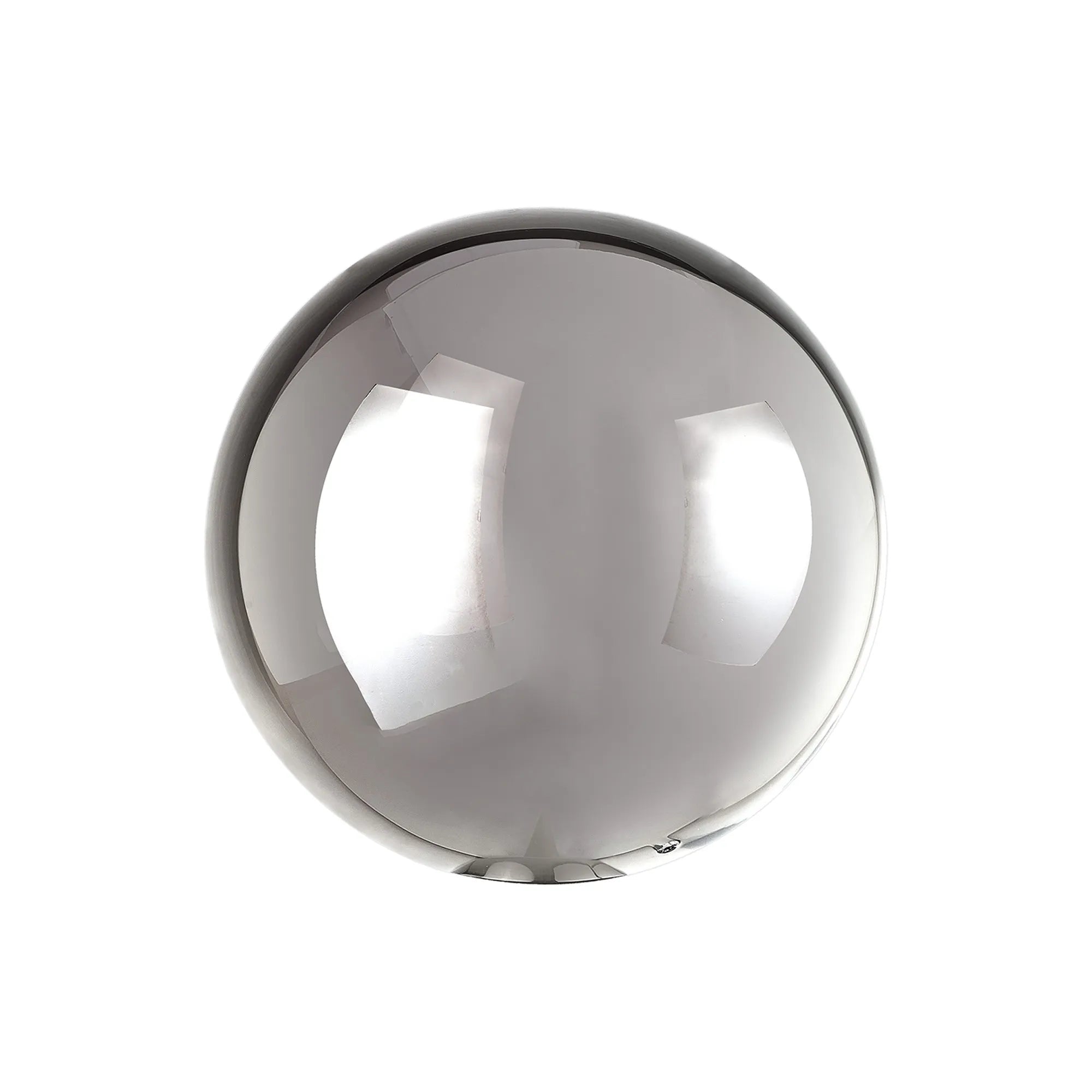 Deacon 15cm Round Smoke Plated Glass