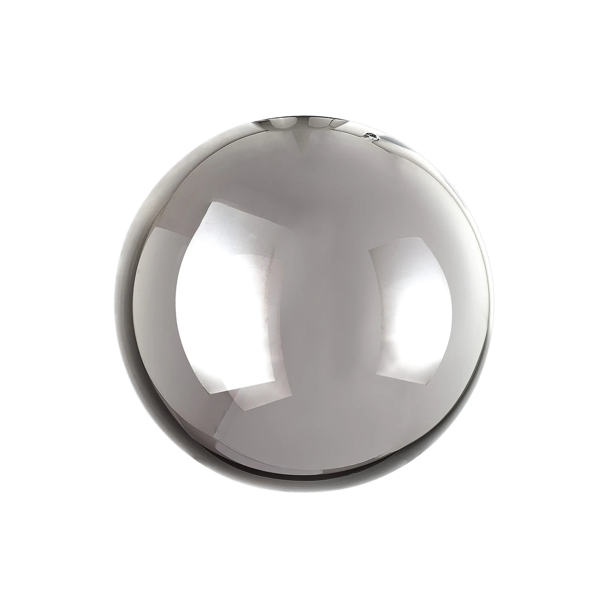 Deacon 15cm Round Smoke Plated Glass