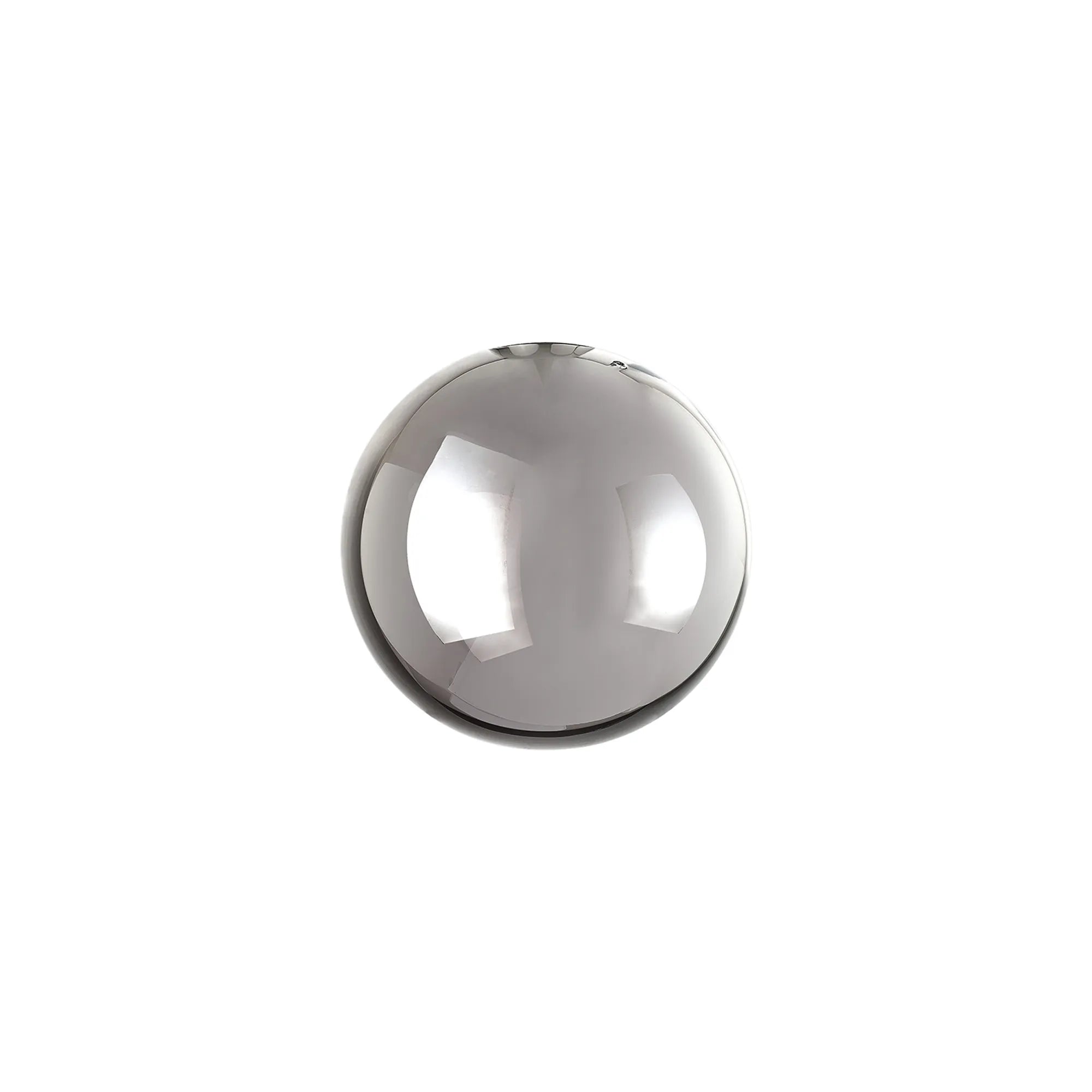 Deacon 9cm Round Smoke Plated Glass