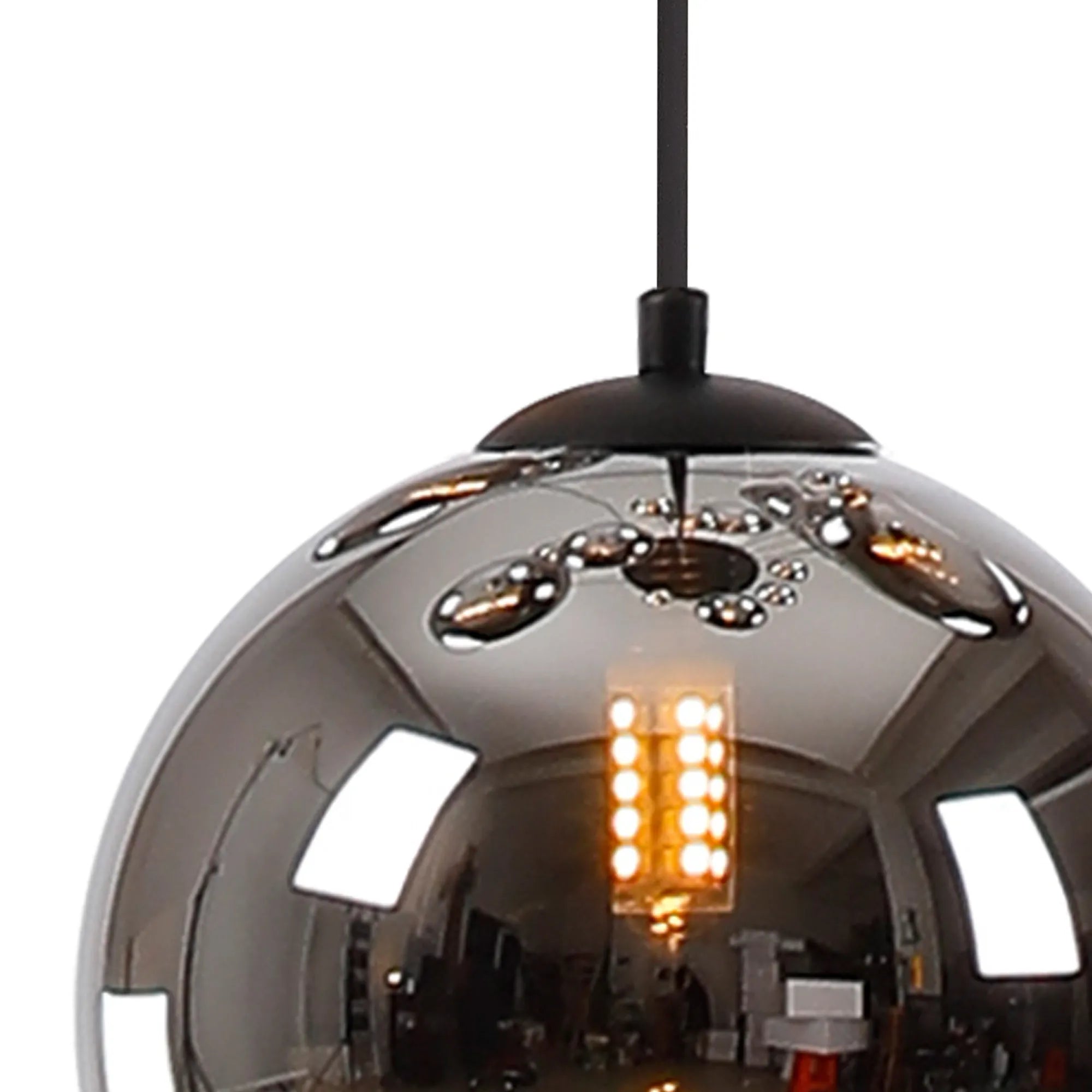Deacon Single Pendant Single Light - Satin Black & Chrome