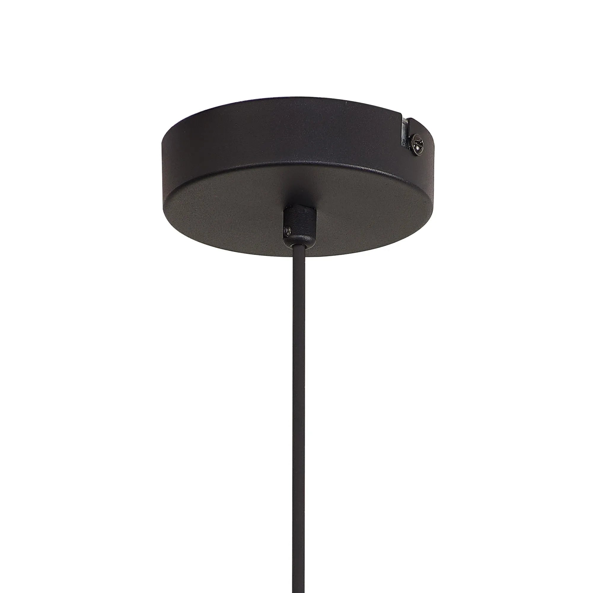 Deacon Single Pendant Single Light - Satin Black & Smoke