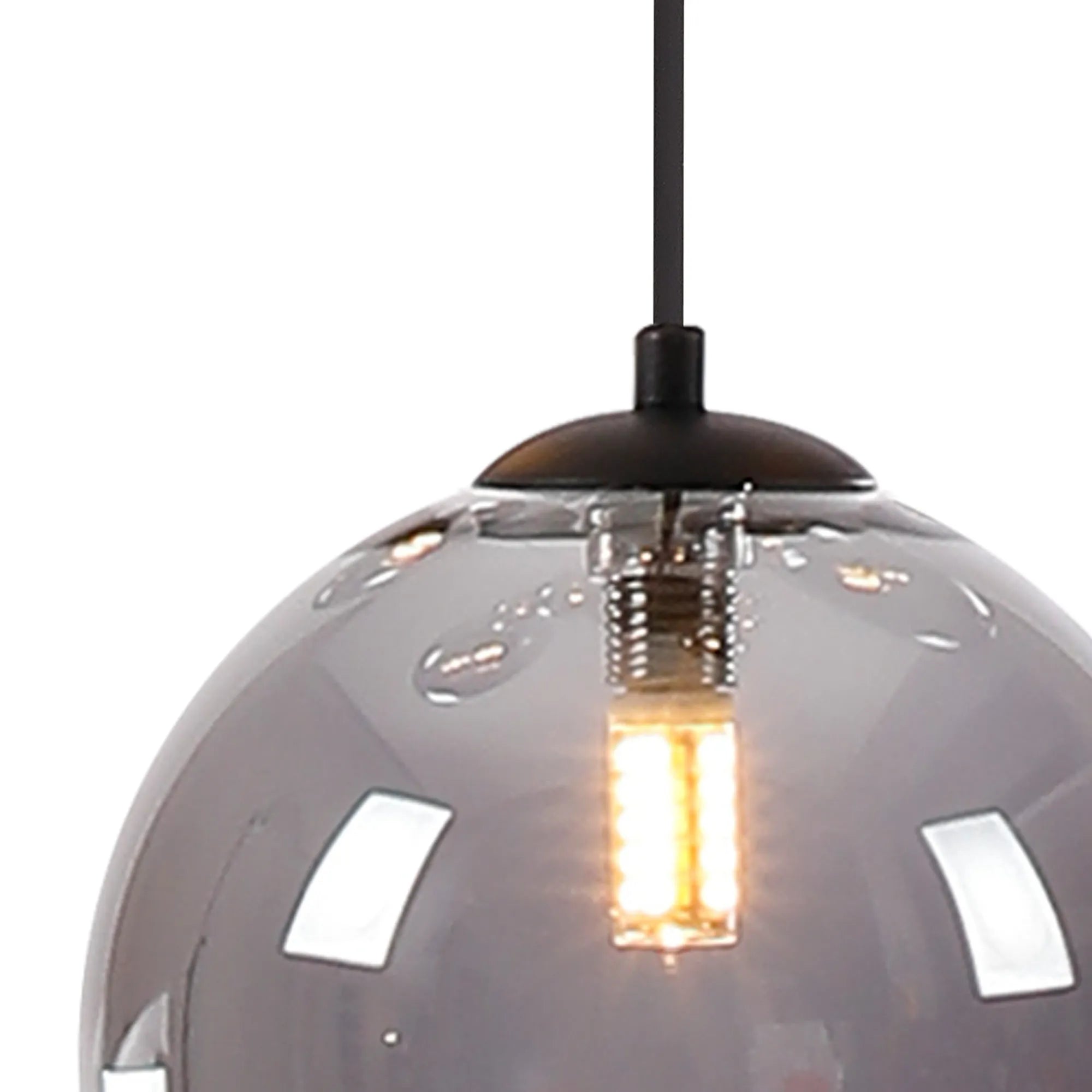 Deacon Single Pendant Single Light - Satin Black & Smoke