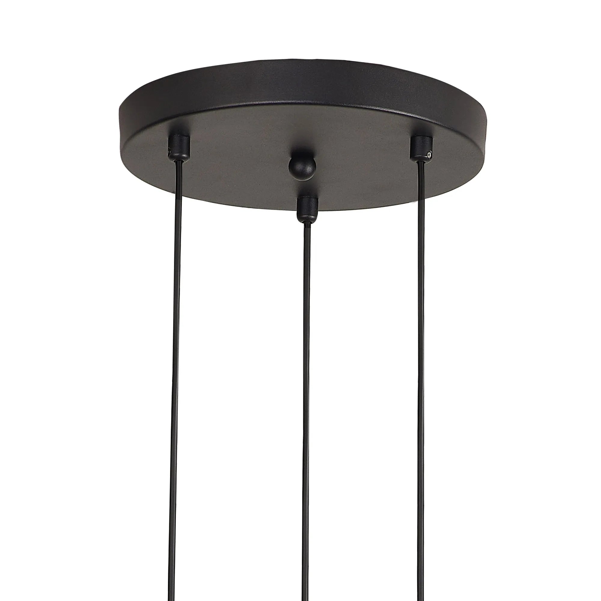 Deacon Round Pendant (Frame Only) 3 Light - Satin Black