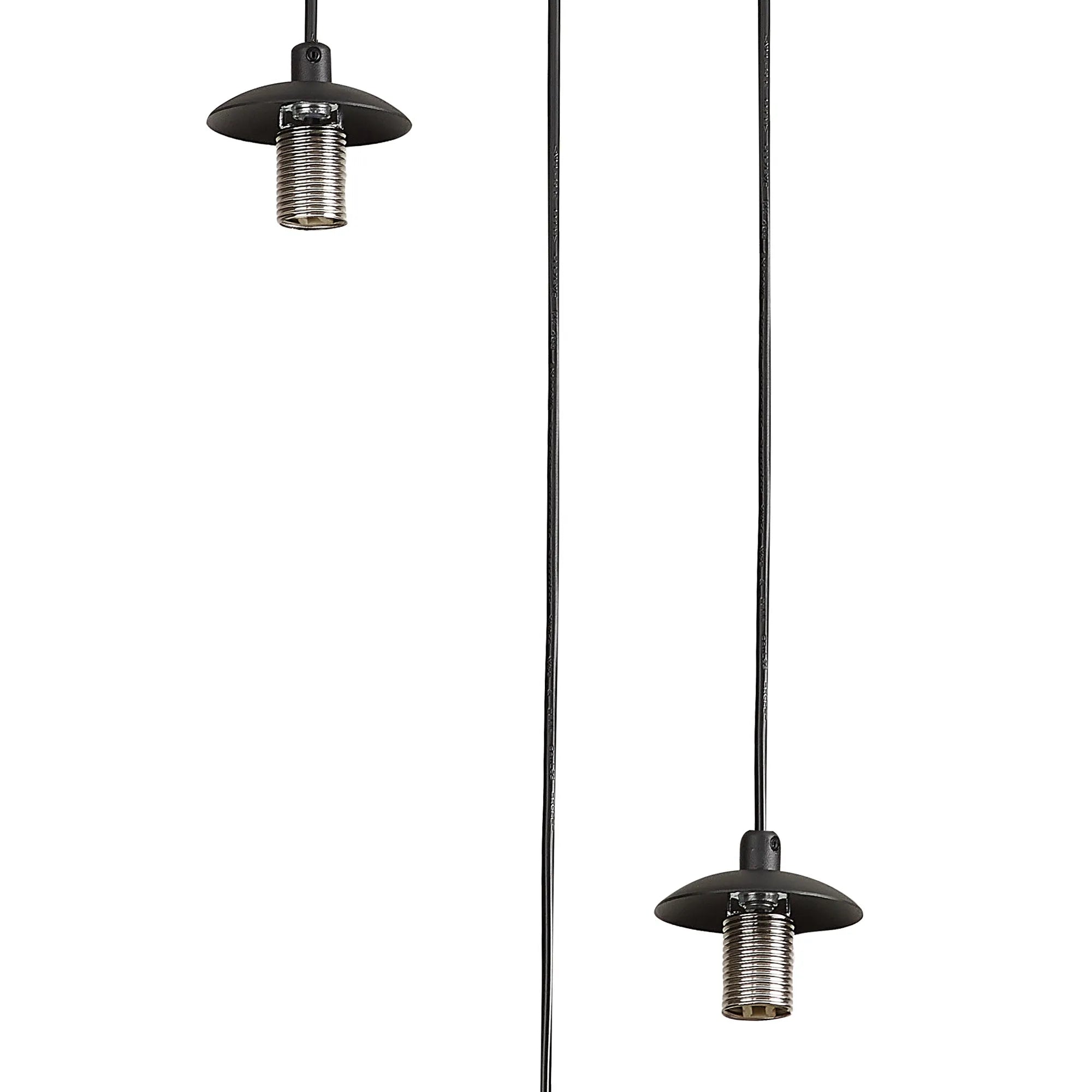 Deacon Round Pendant (Frame Only) 3 Light - Satin Black