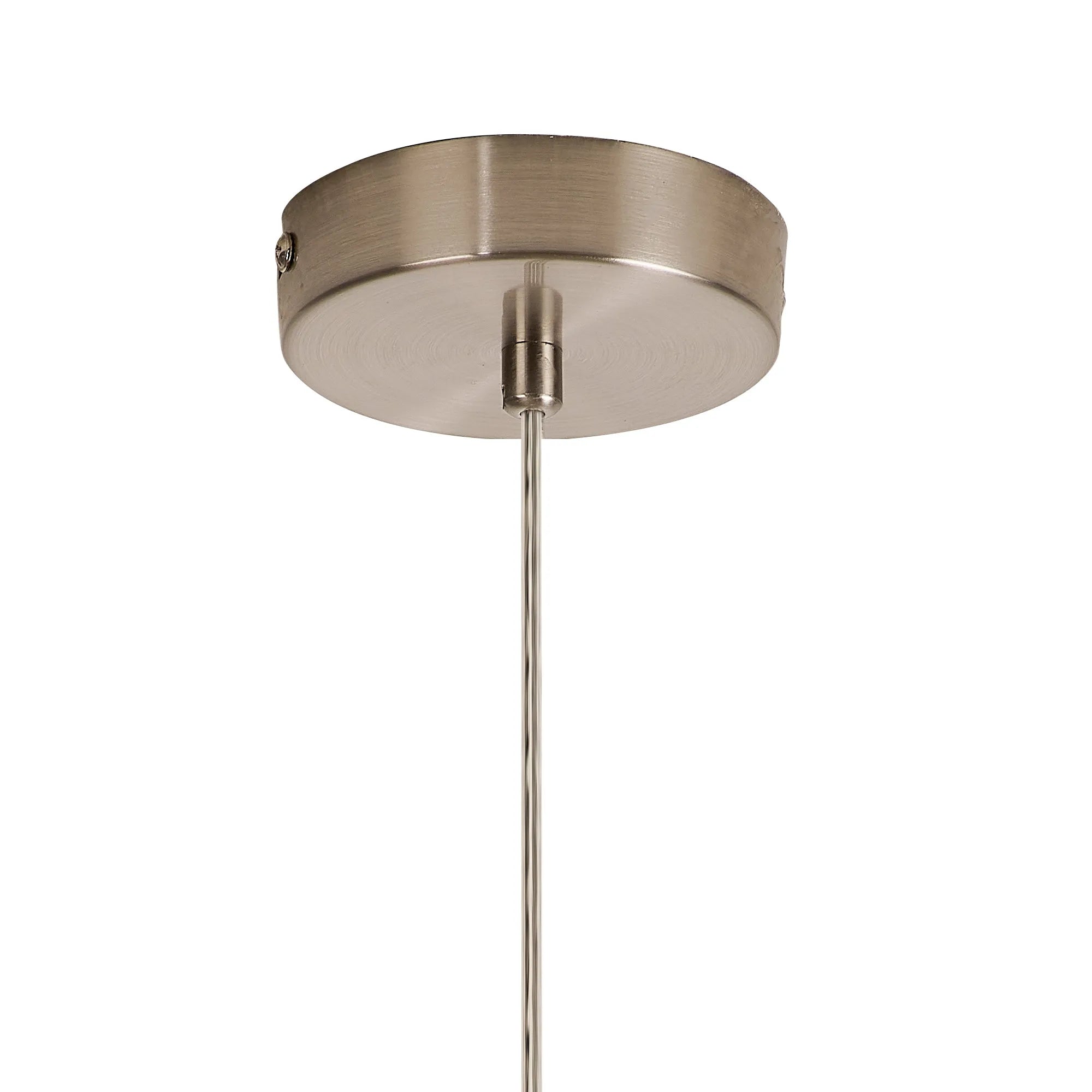 Deacon Single Pendant Single Light - Satin Nickel & Amber