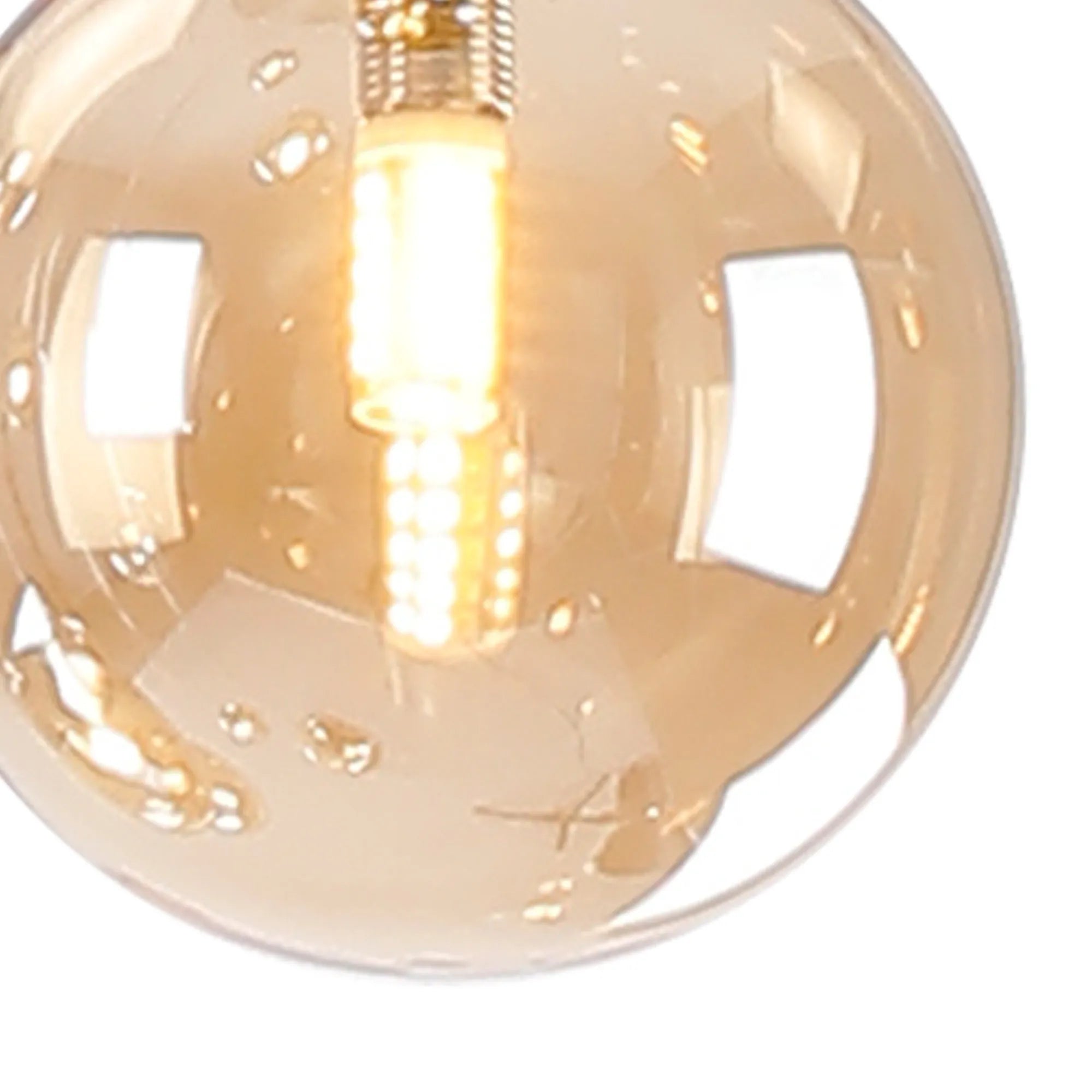 Deacon Single Pendant Single Light - Satin Nickel & Amber