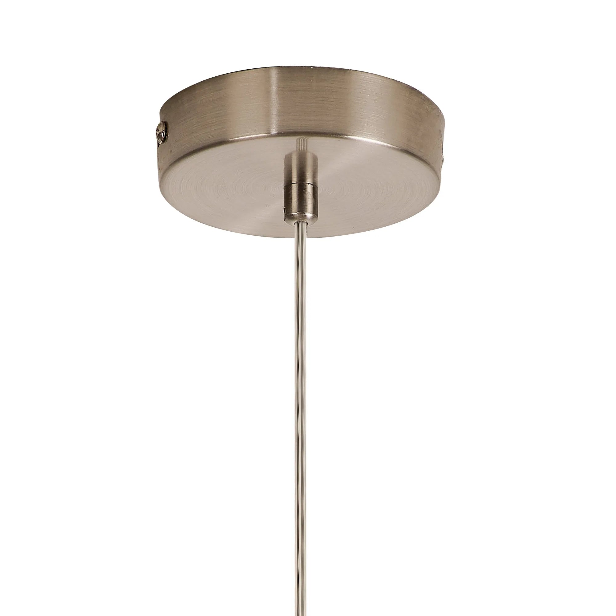 Deacon Single Pendant Single Light - Satin Nickel & Chrome