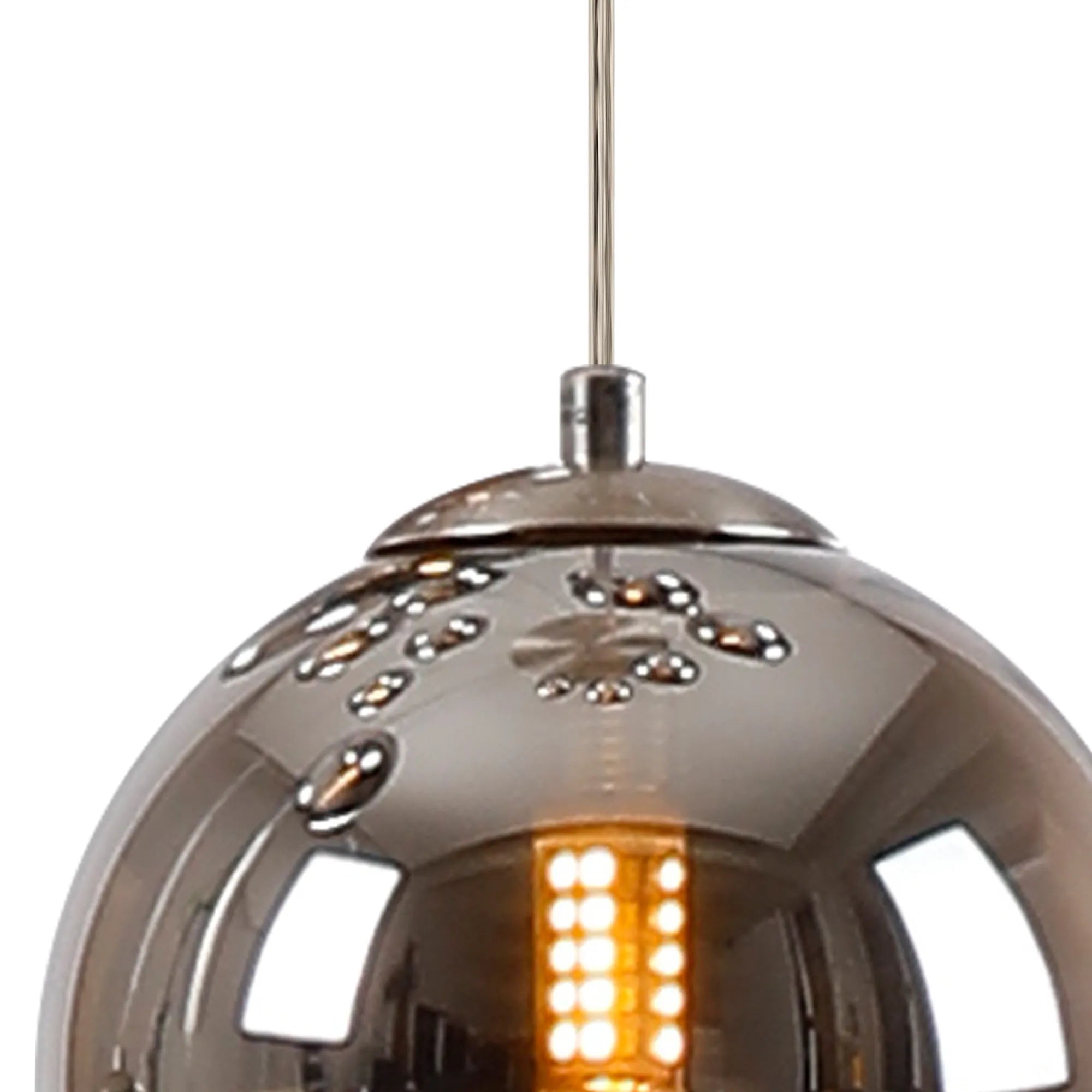 Deacon Single Pendant Single Light - Satin Nickel & Chrome