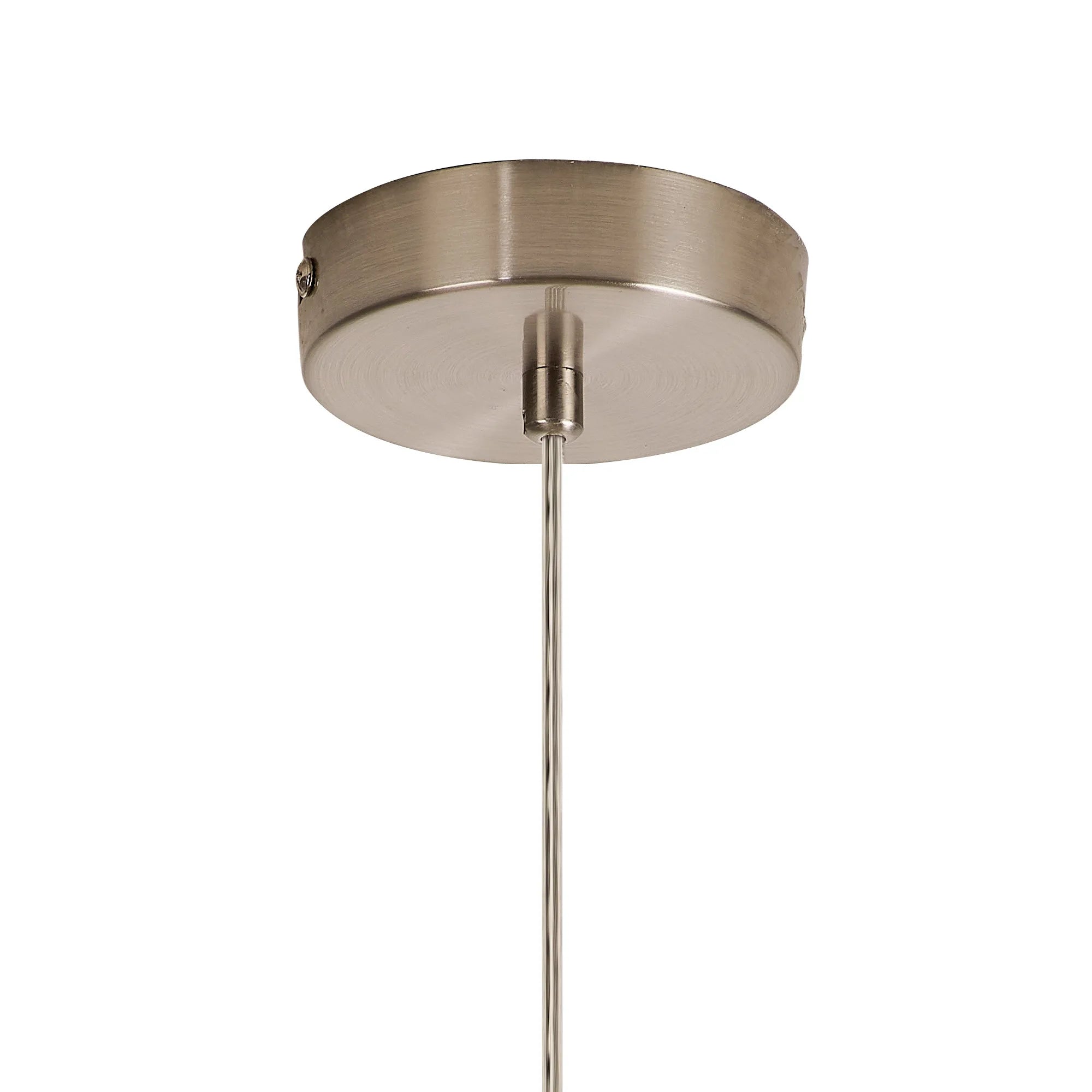 Deacon Single Pendant Single Light - Satin Nickel & Iridescent