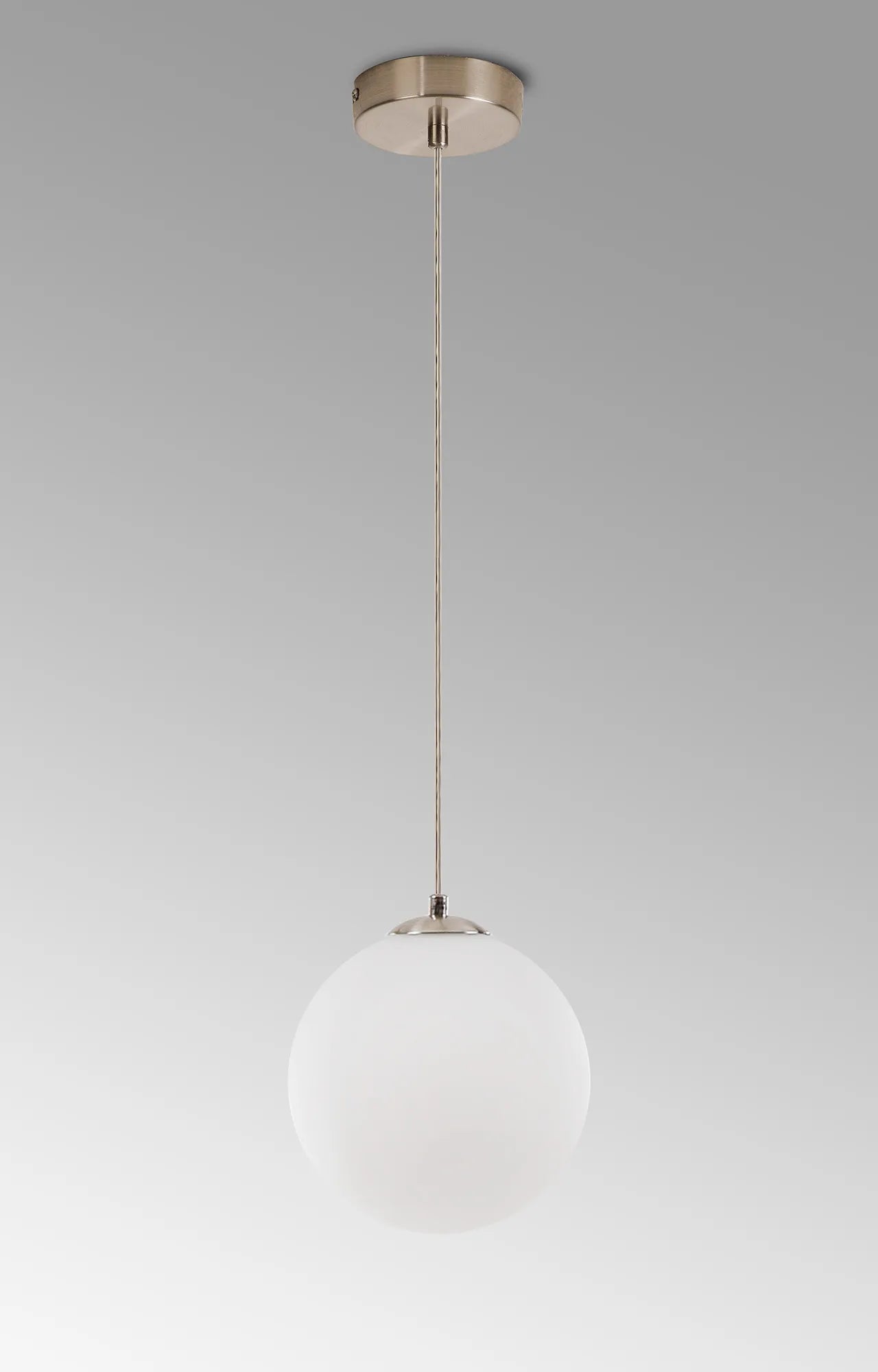 Deacon Single Pendant Single Light - Satin Nickel & Opal