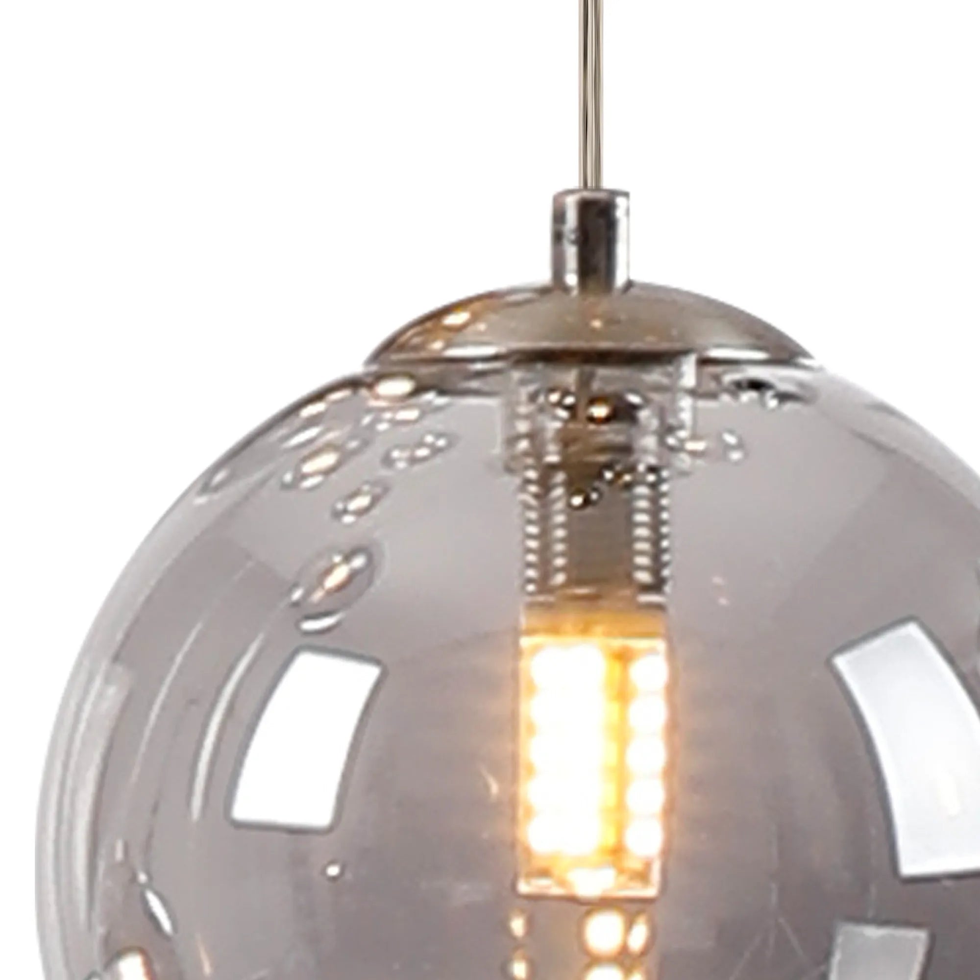 Deacon Single Pendant Single Light - Satin Nickel & Smoke
