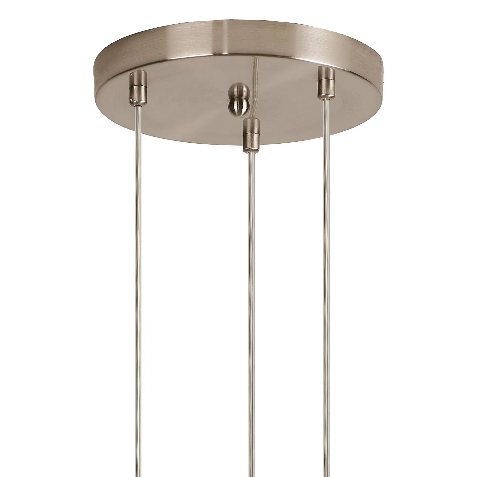 Deacon Round Pendant (Frame Only) 3 Light - Satin Nickel