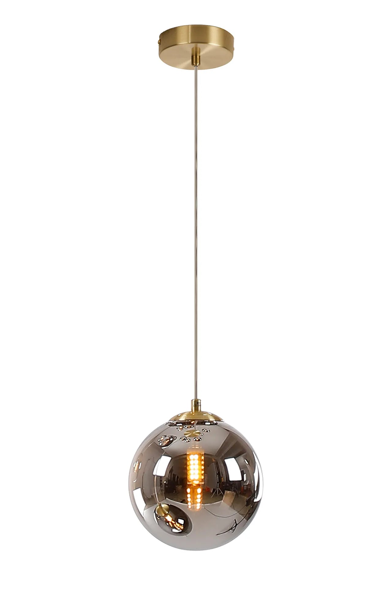 Deacon Single Pendant Single Light - Satin Gold & Chrome