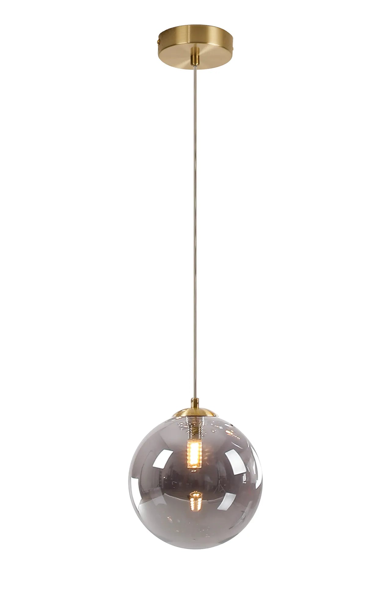 Deacon Single Pendant Single Light - Satin Gold & Smoke
