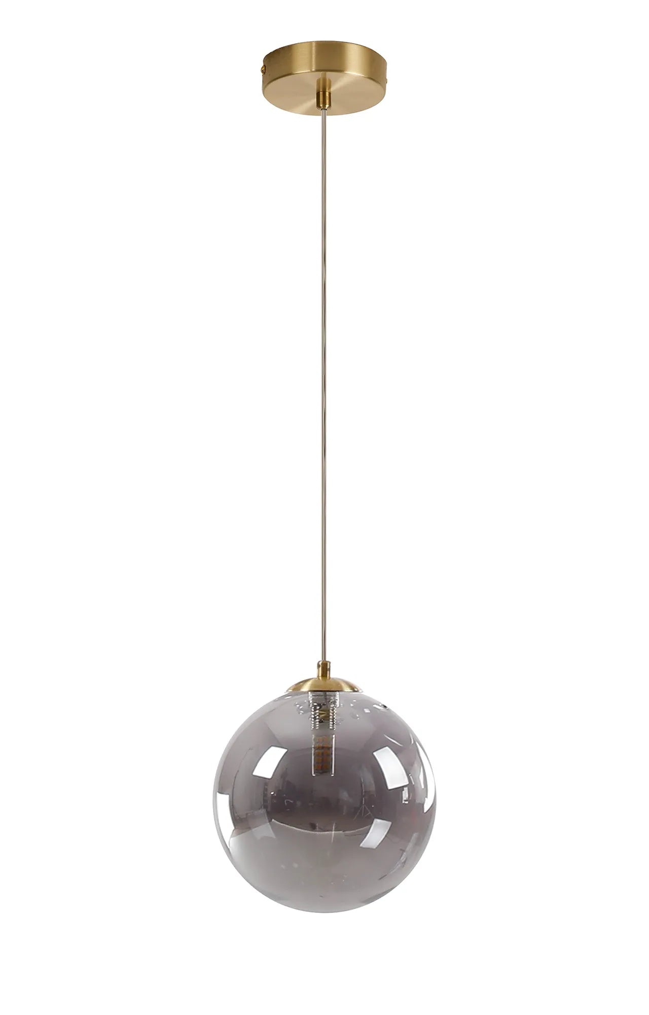 Deacon Single Pendant Single Light - Satin Gold & Smoke