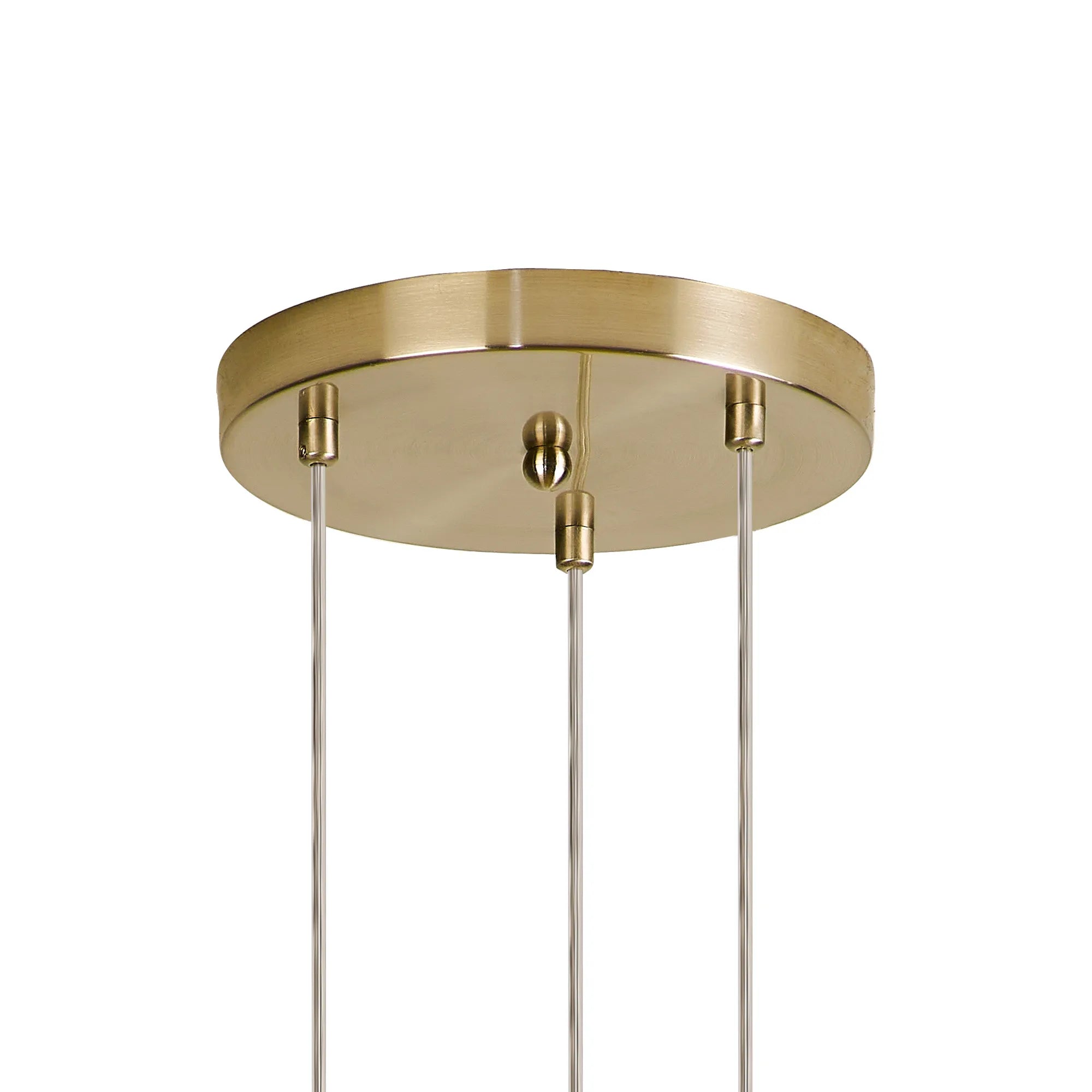 Deacon Round Pendant (Frame Only) 3 Light - Satin Gold
