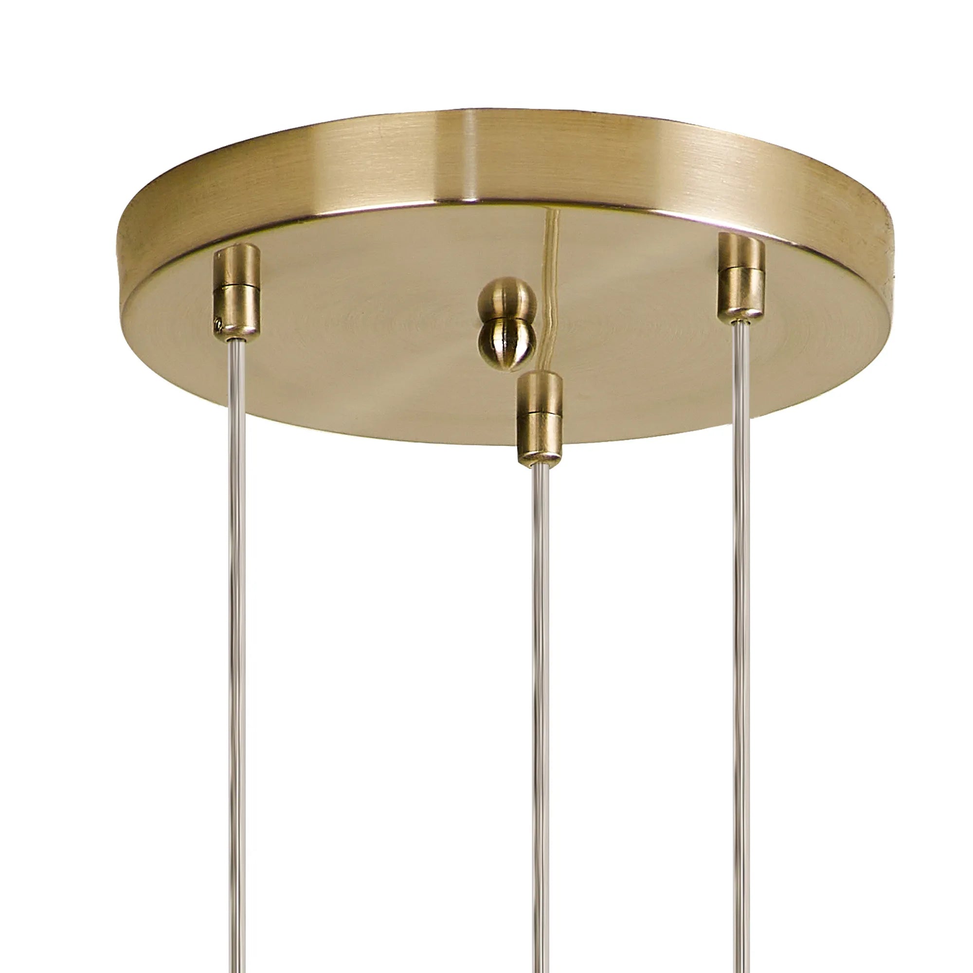 Deacon Round Pendant 3 Light - Satin Gold & Iridescent