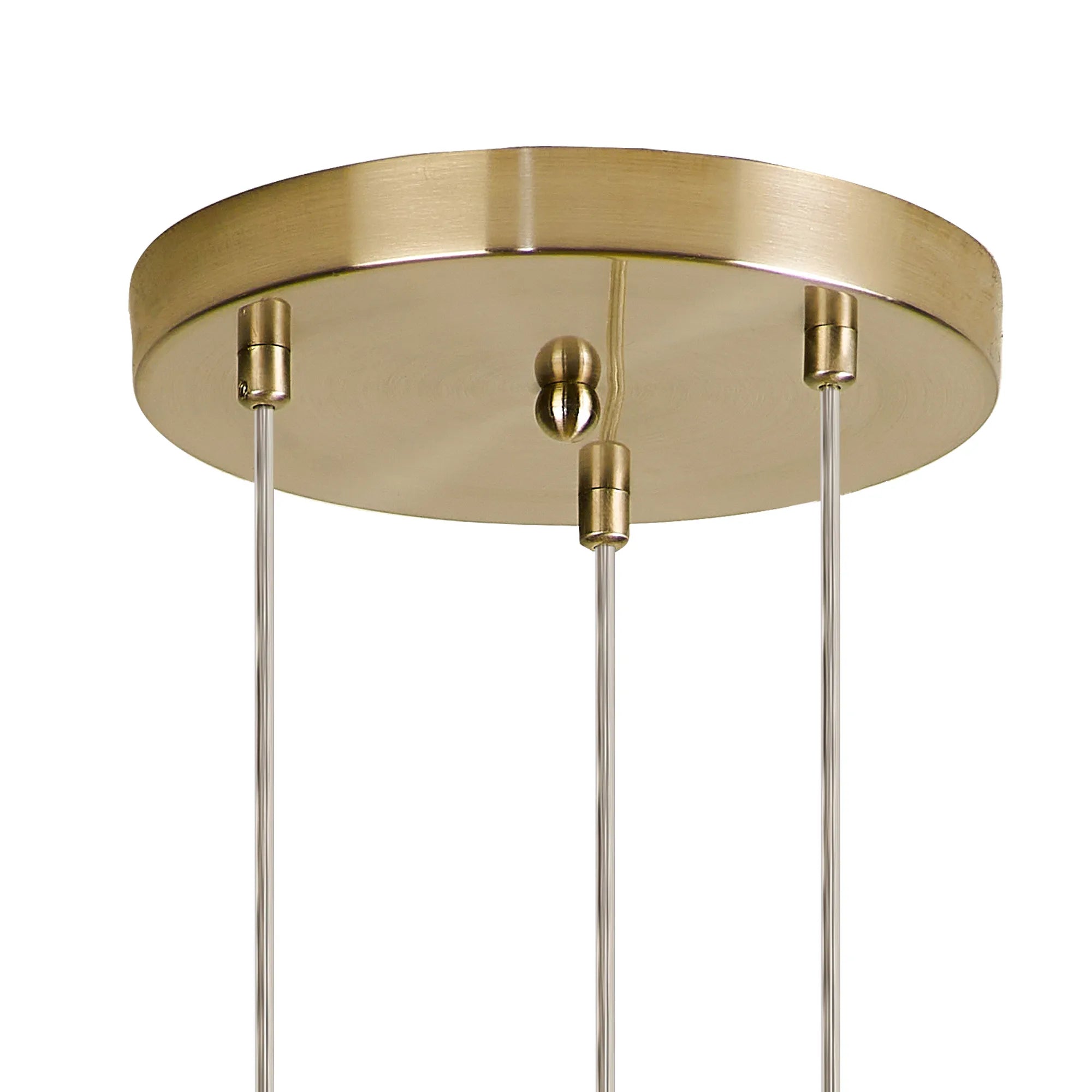 Deacon Round Pendant 3 Light - Satin Gold & Opal