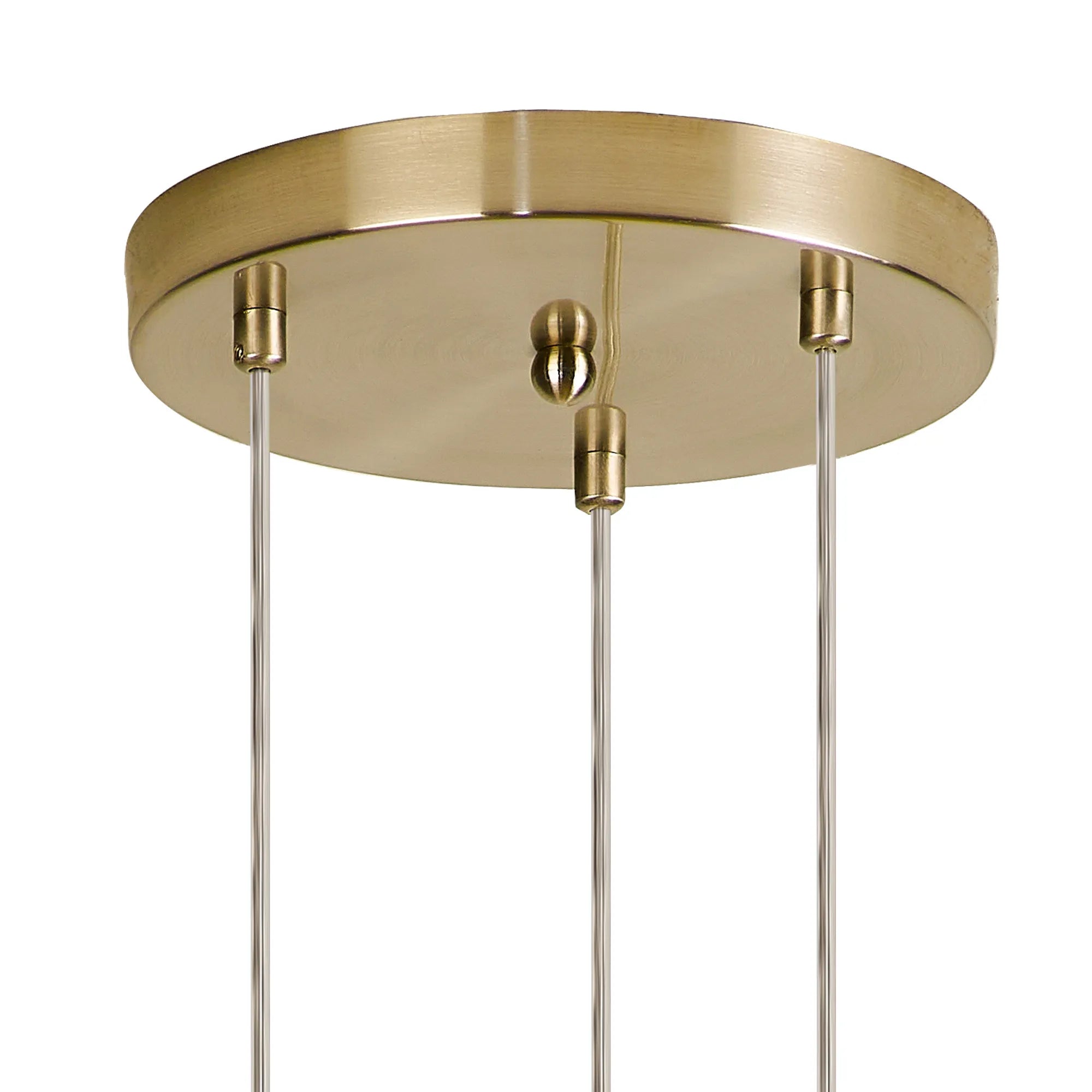 Deacon Round Pendant 3 Light - Satin Gold & Smoke