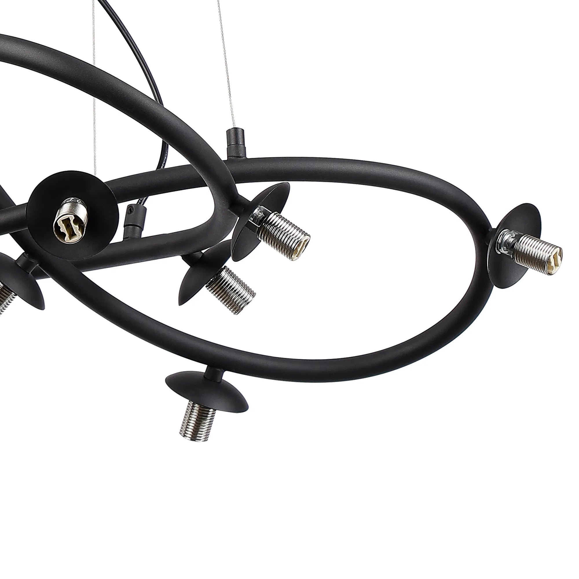 Deacon Twisted Pendant (Frame Only) 9 Light - Satin Black